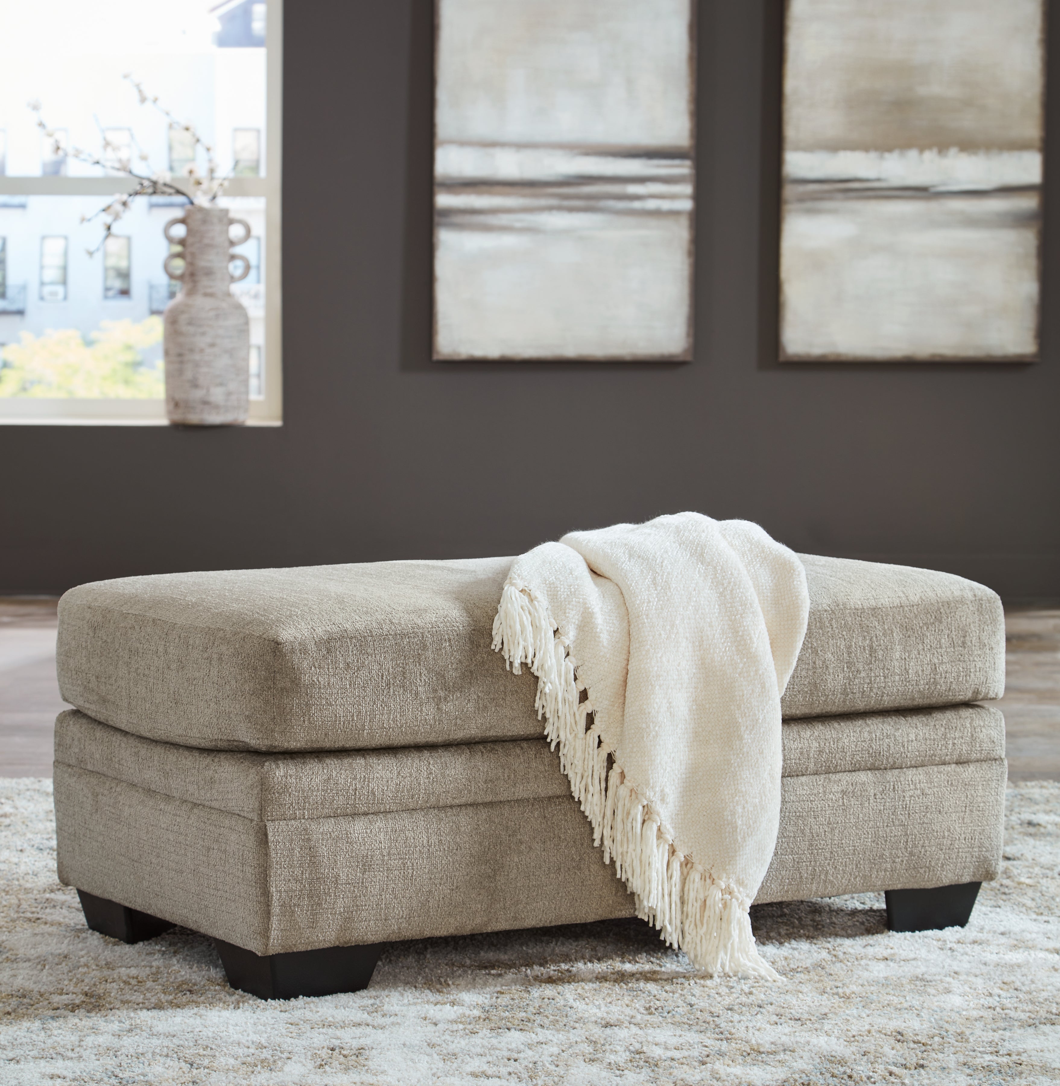 Elite Furniture Outlet - Ashley Furniture - Stonemeade Living Room - Ottoman / Taupe - 5950414