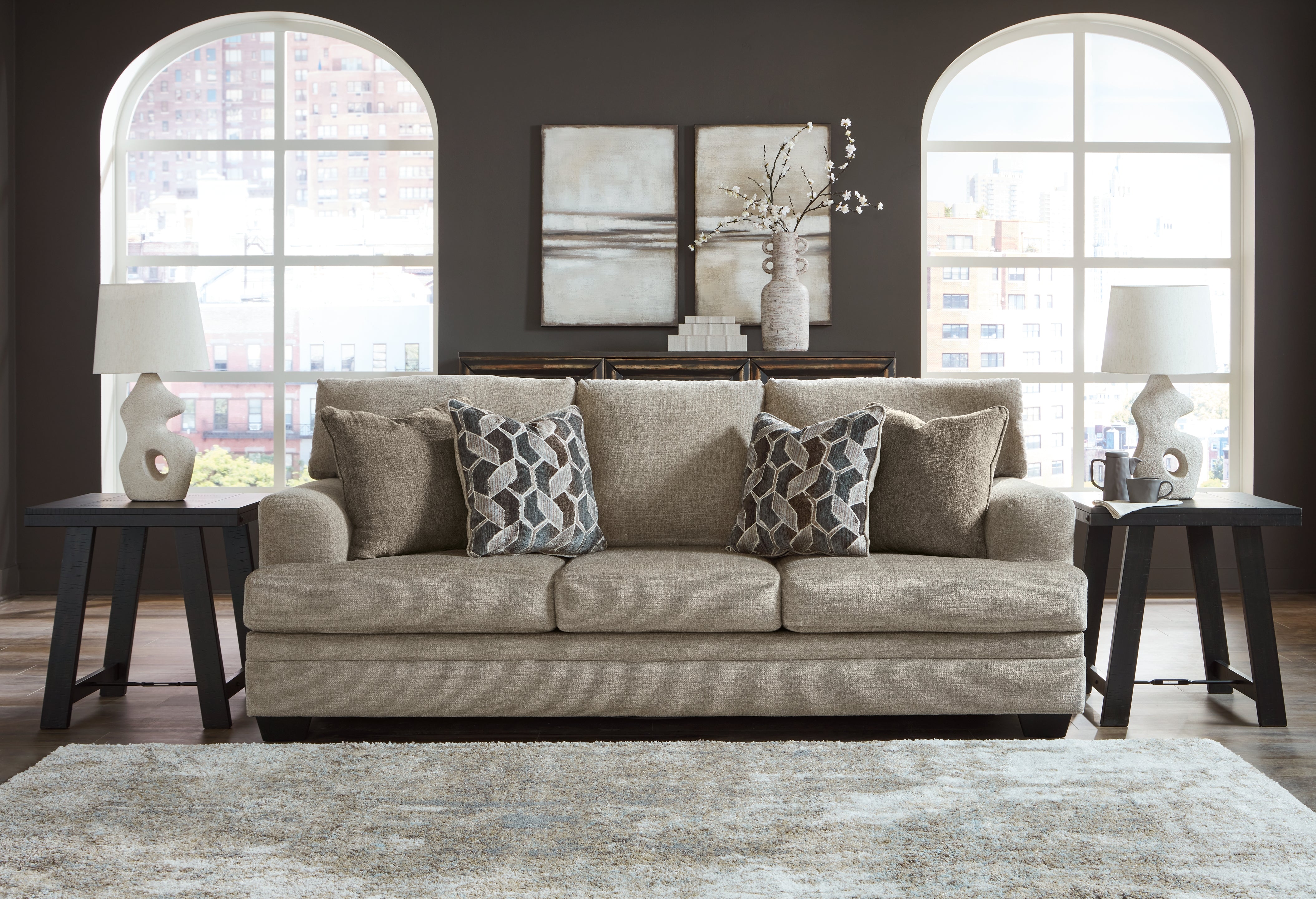Elite Furniture Outlet - Ashley Furniture - Stonemeade Living Room - Sofa / Taupe - 5950438