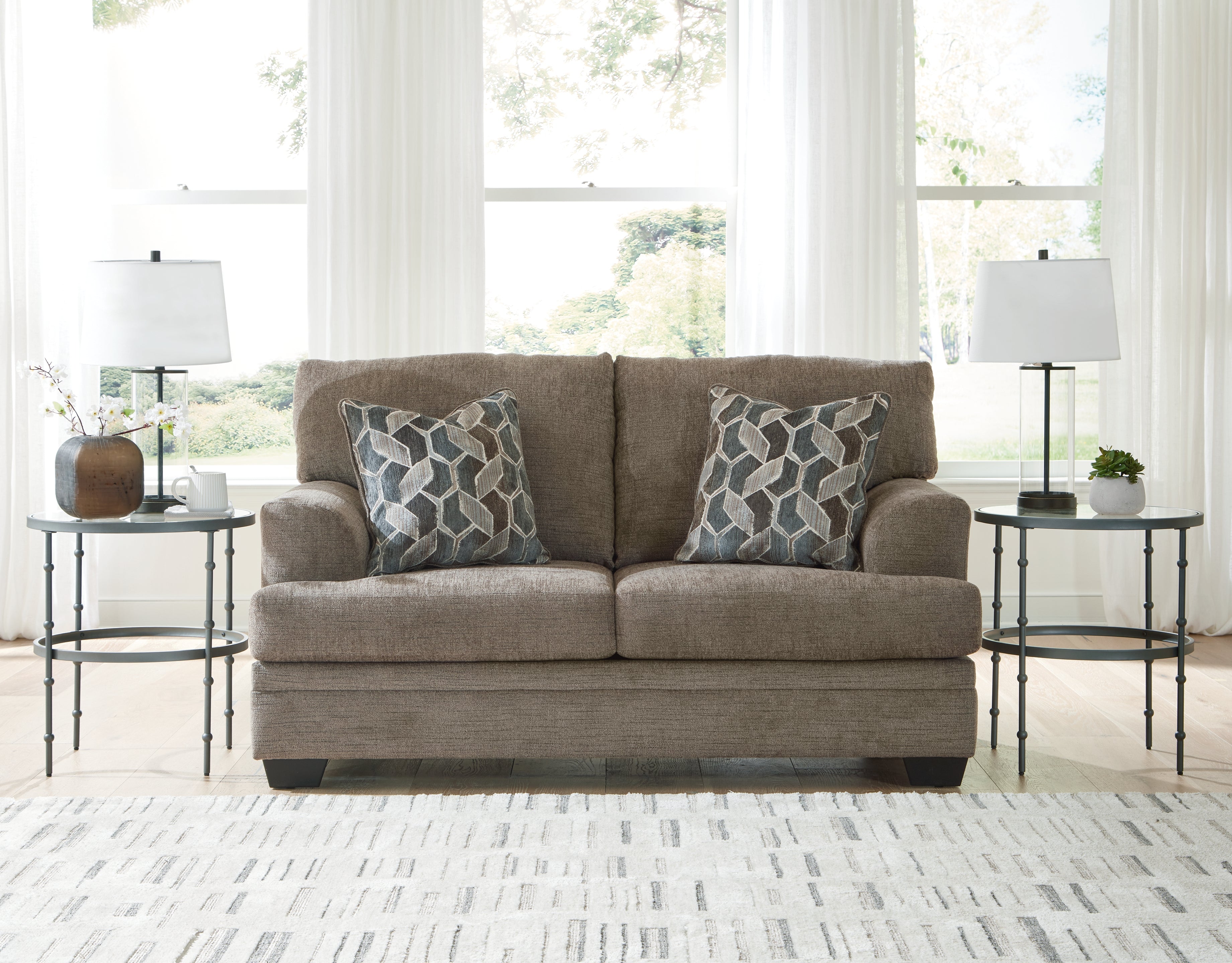 Elite Furniture Outlet - Ashley Furniture - Stonemeade Living Room - Loveseat / Nutmeg - 5950535