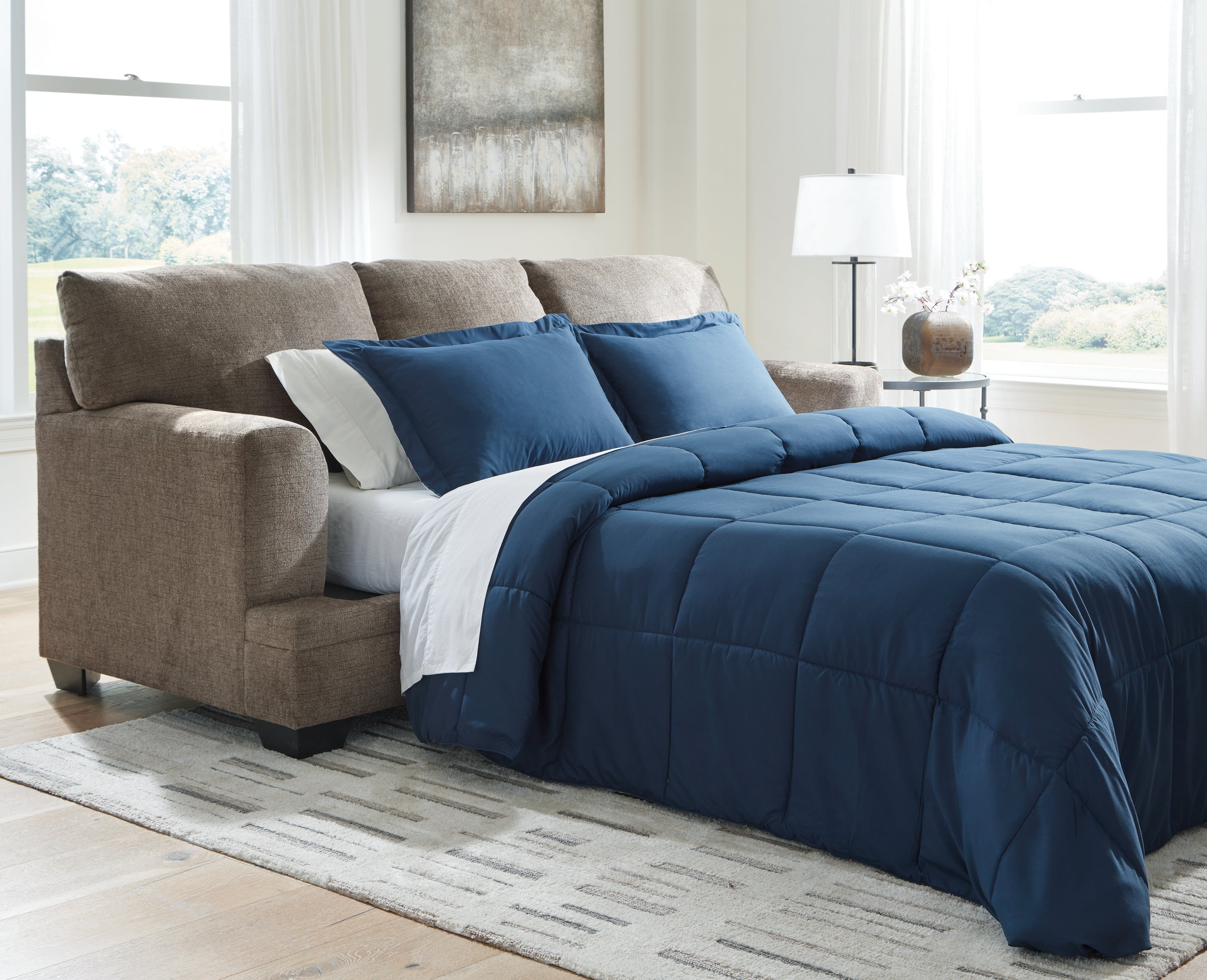 Elite Furniture Outlet - Ashley Furniture - Stonemeade Living Room - Queen Sofa Sleeper / Nutmeg - 5950539