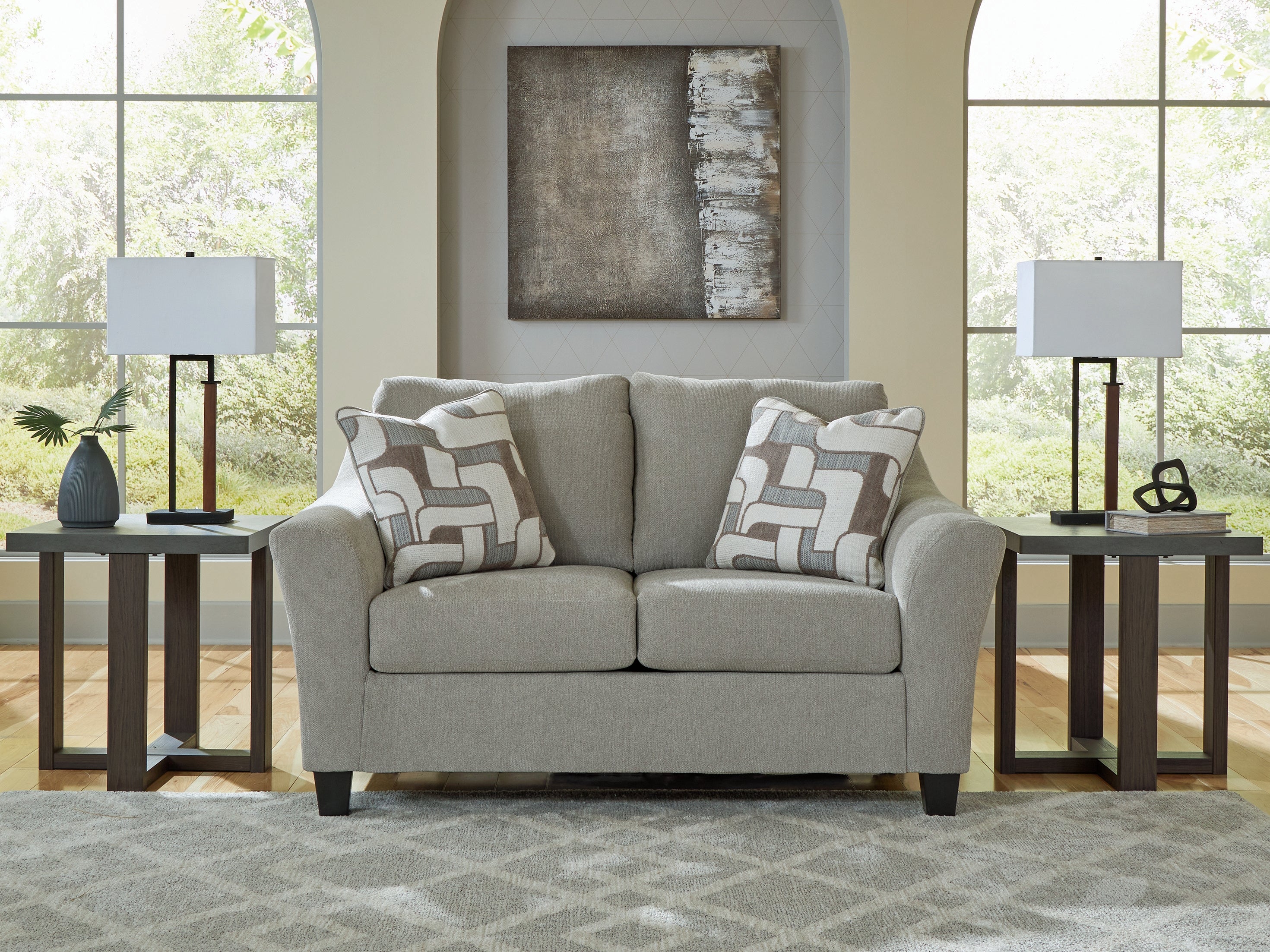 Elite Furniture Outlet - Ashley Furniture - Willarae Living Room - Loveseat / Taupe - 5980335