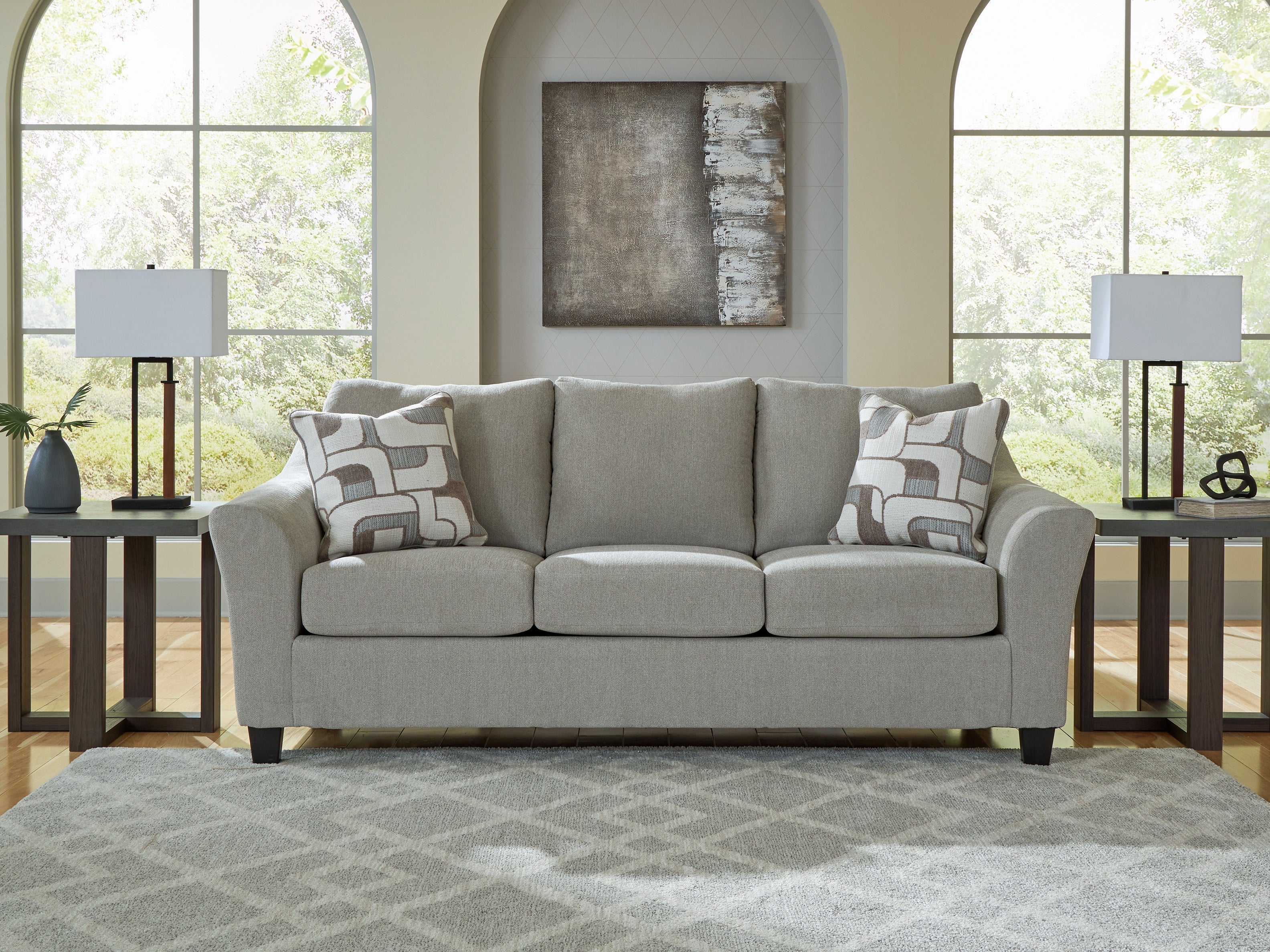 Elite Furniture Outlet - Ashley Furniture - Willarae Living Room - Sofa / Taupe - 5980338
