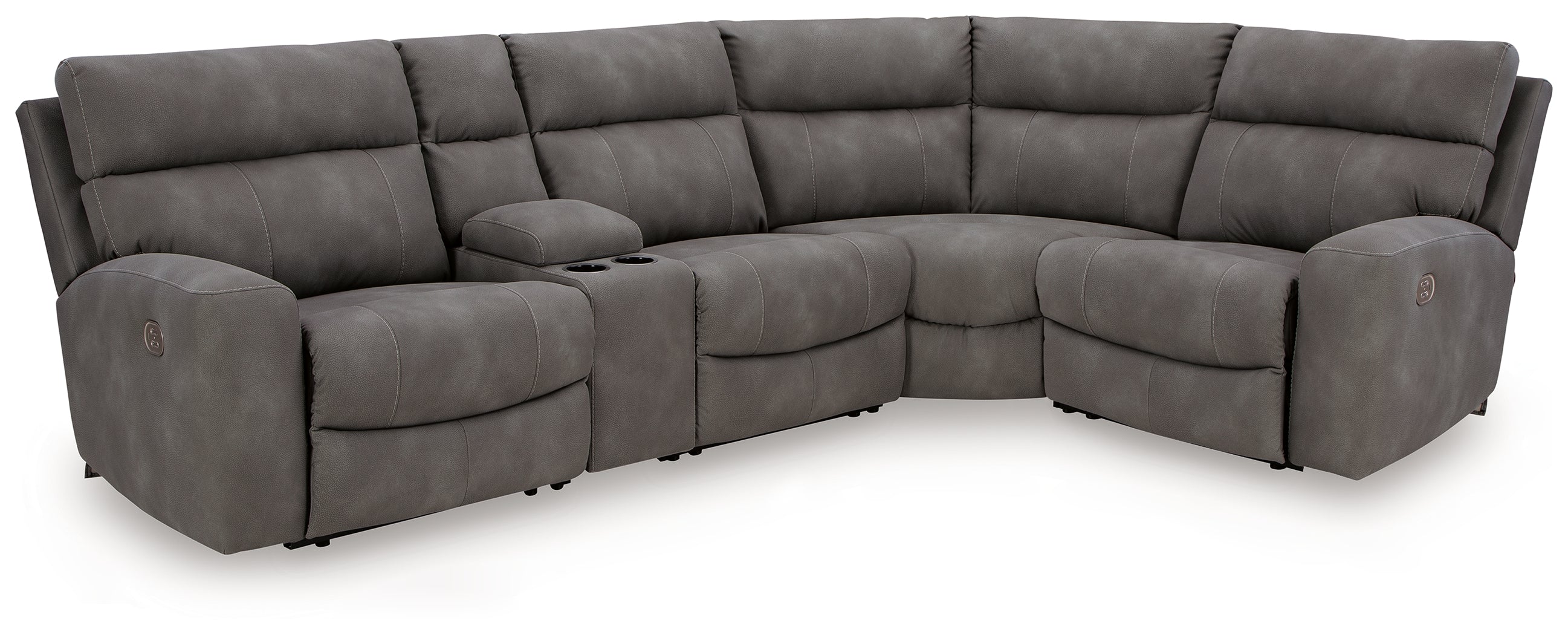 Elite Furniture Outlet - Ashley Furniture - Next-Gen DuraPella Sectional - 2-Piece Power Reclining Sectional Loveseat / Slate - 61003S1