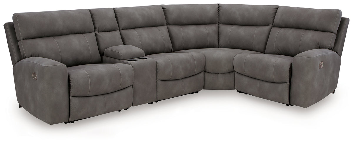 Elite Furniture Outlet - Ashley Furniture - Next-Gen DuraPella Sectional - 2-Piece Power Reclining Sectional Loveseat / Slate - 61003S1