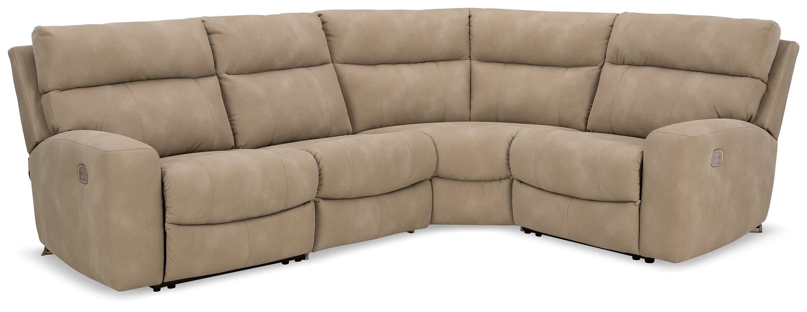 Elite Furniture Outlet - Ashley Furniture - Next-Gen DuraPella Sectional - 4-Piece Power Reclining Sectional / Sand - 61004S4