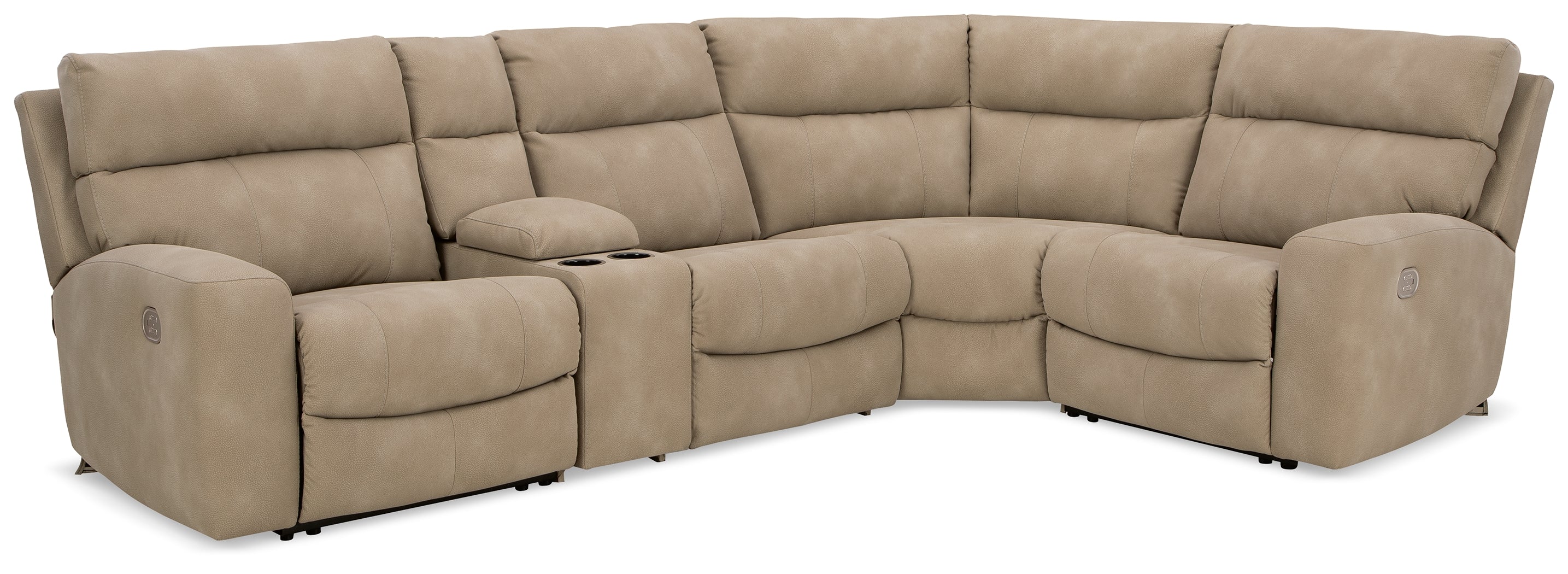 Elite Furniture Outlet - Ashley Furniture - Next-Gen DuraPella Sectional - 5-Piece Power Reclining Sectional / Sand - 61004S5