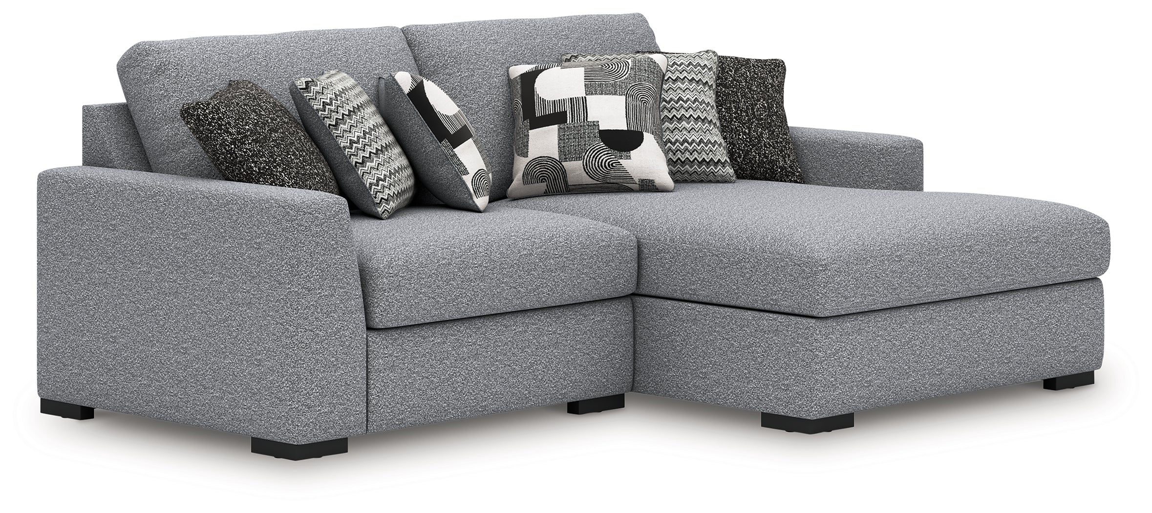 Elite Furniture Outlet - Ashley Furniture - Bealton Sectional - RAF 2-Piece Sectional with Chaise / Salt and Pepper - 61305S11