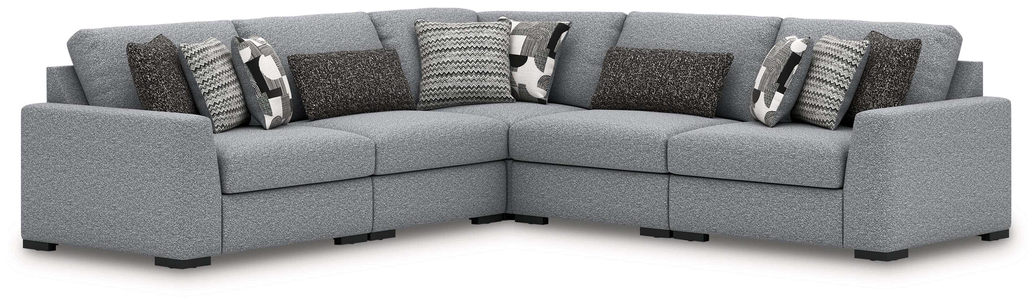 Elite Furniture Outlet - Ashley Furniture - Bealton Sectional - RAF 5-Piece Sectional / Salt and Pepper - 61305S6