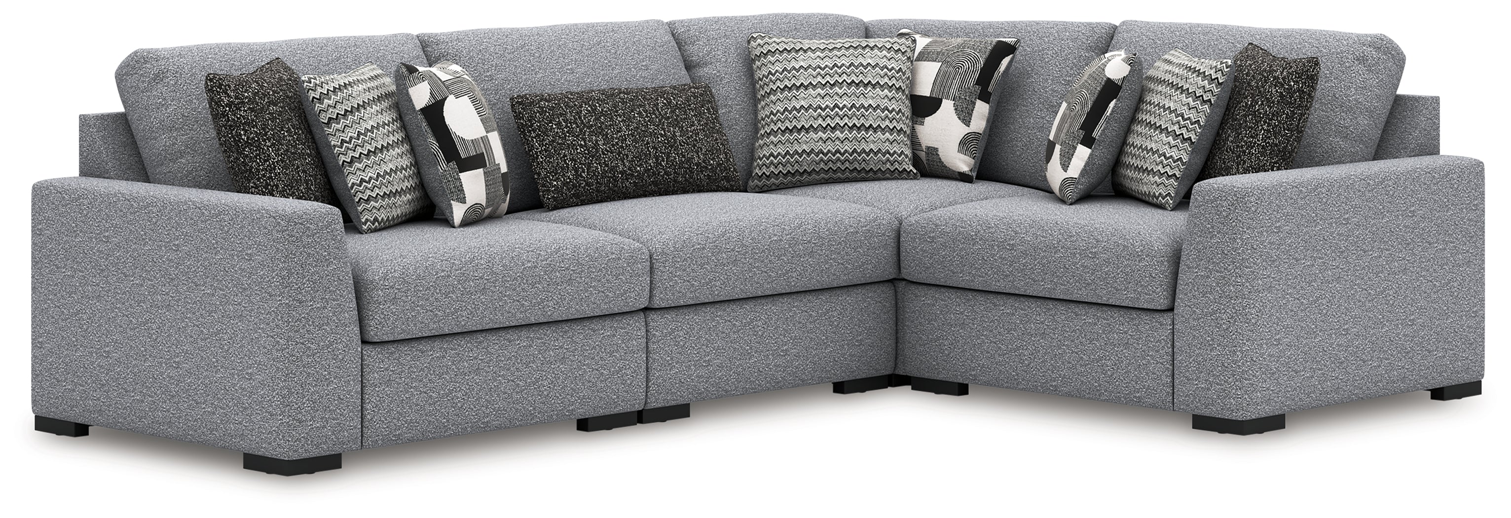 Elite Furniture Outlet - Ashley Furniture - Bealton Sectional - RAF 4-Piece Sectional / Salt and Pepper - 61305S5
