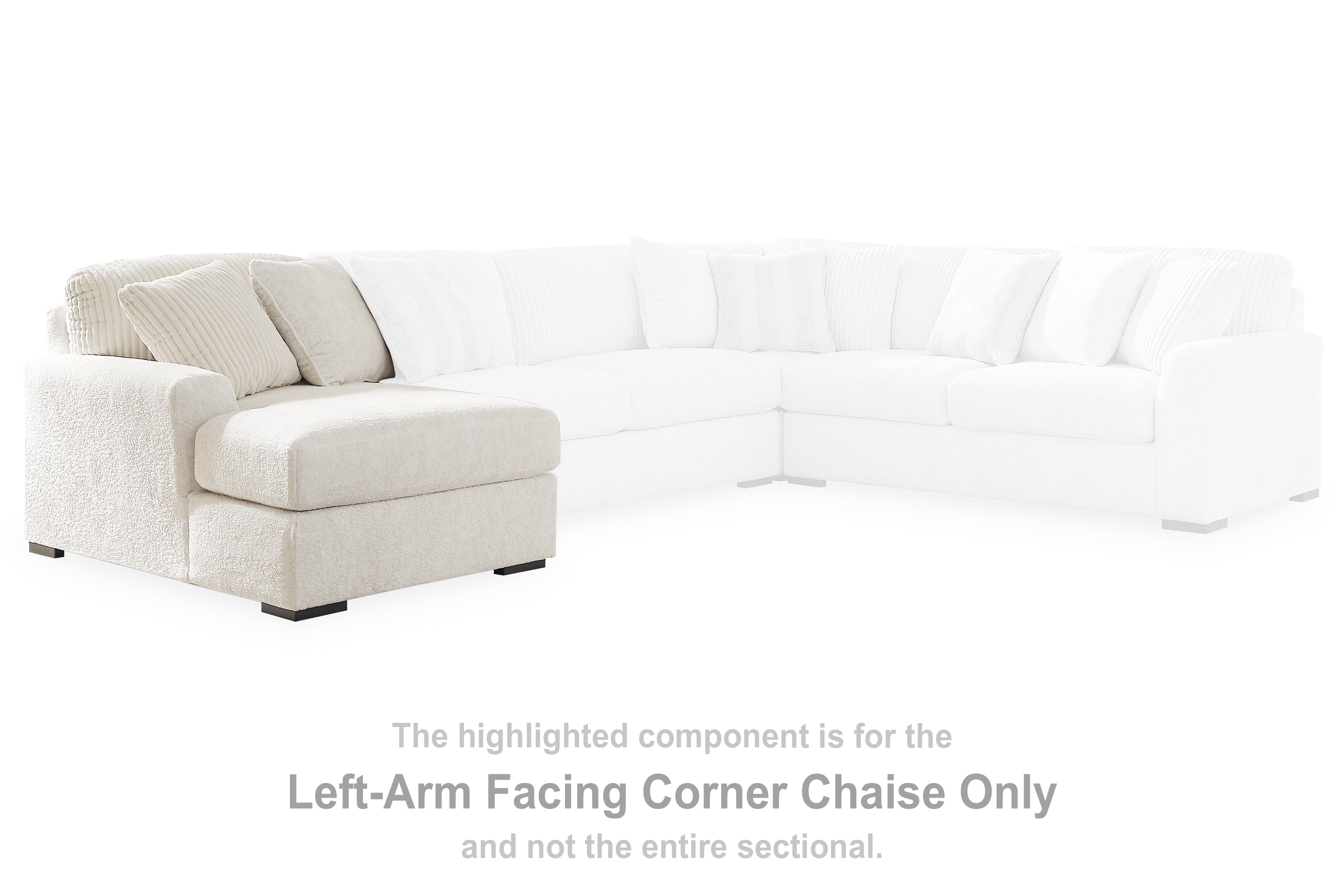 Elite Furniture Outlet - Ashley Furniture - Chessington Sectional - LAF Corner Chaise / Ivory - 6190416