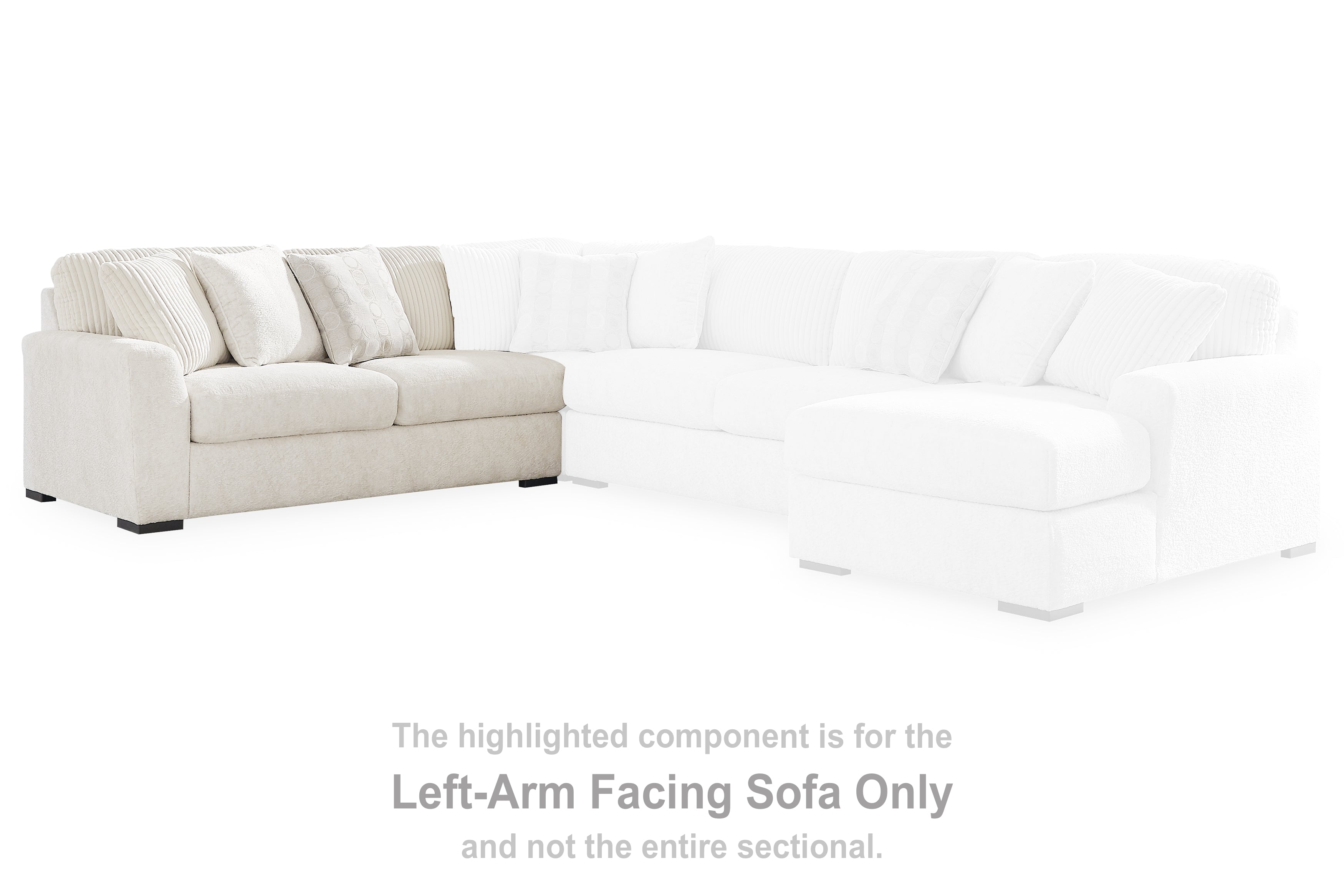 Elite Furniture Outlet - Ashley Furniture - Chessington Sectional - LAF Sofa / Ivory - 6190466