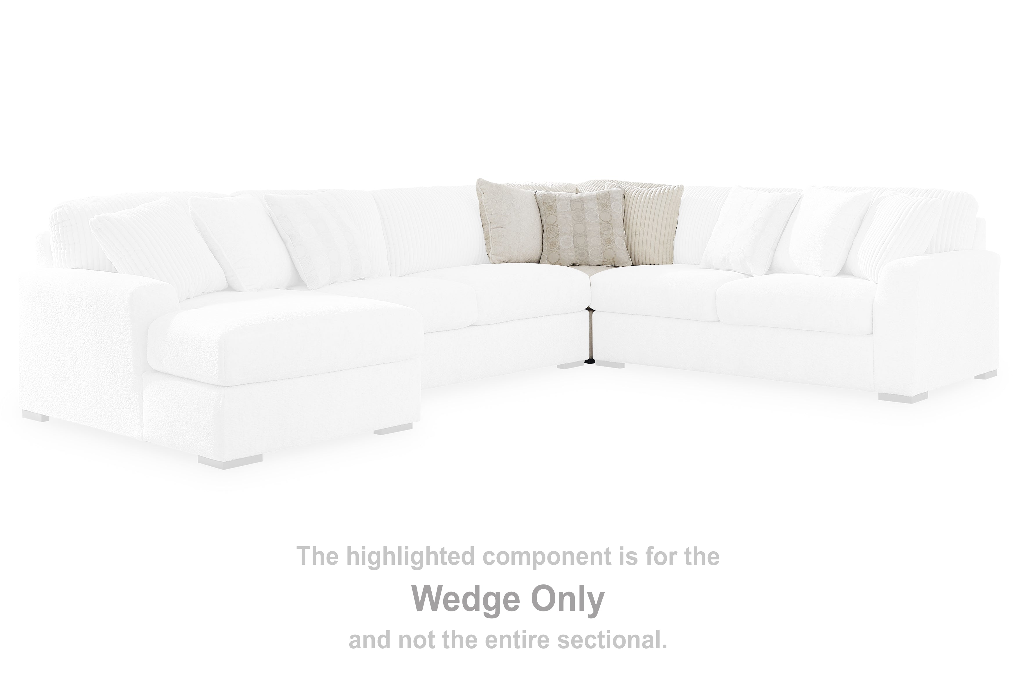 Elite Furniture Outlet - Ashley Furniture - Chessington Sectional - Wedge / Ivory - 6190477