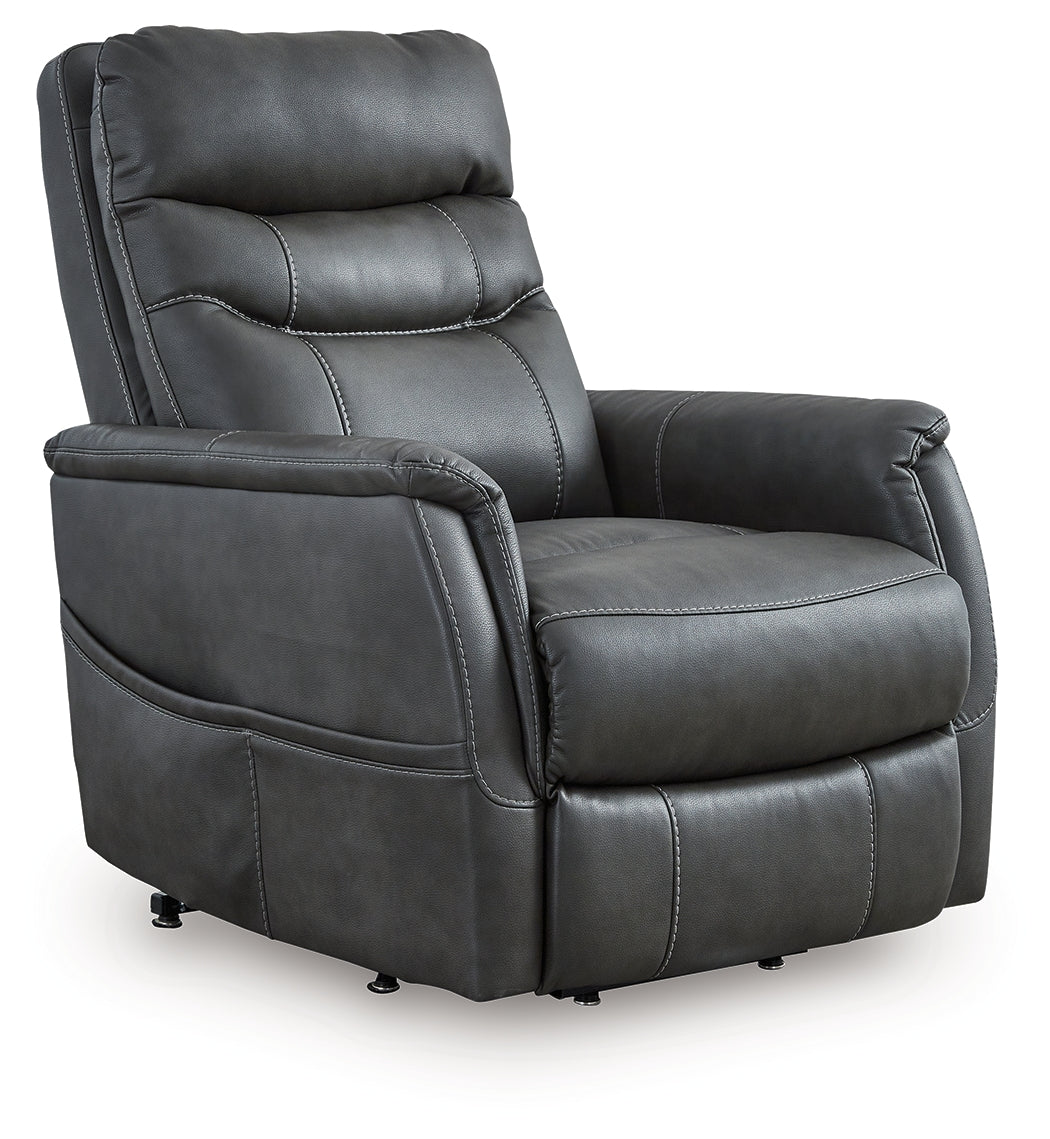 Elite Furniture Outlet - Ashley Furniture - Strawbill Living Room - Power Lift Recliner / Sapphire - 6391012
