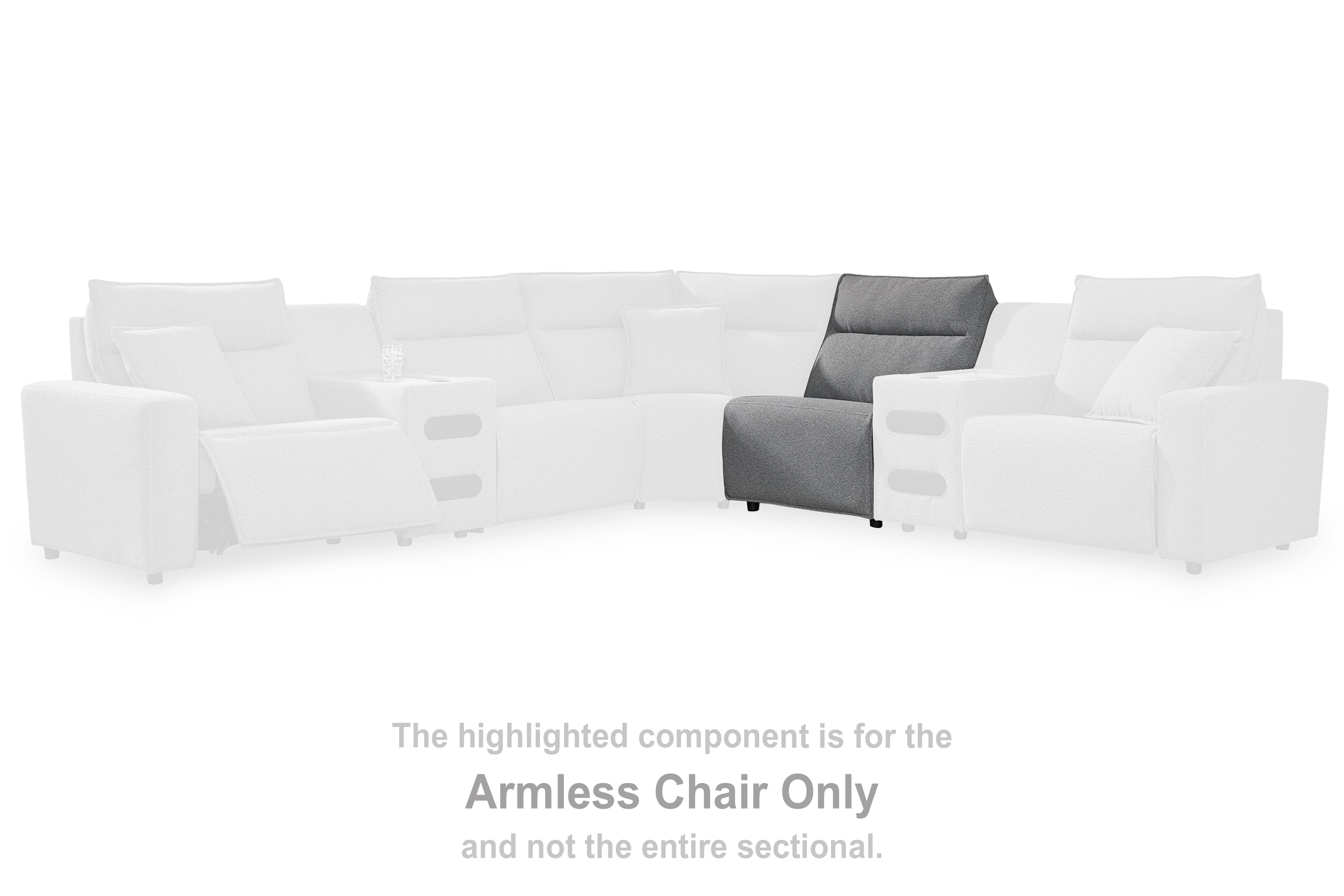 Elite Furniture Outlet - Ashley Furniture - ModMax II Sectional - Armless Chair / Salt and Pepper - 6590646
