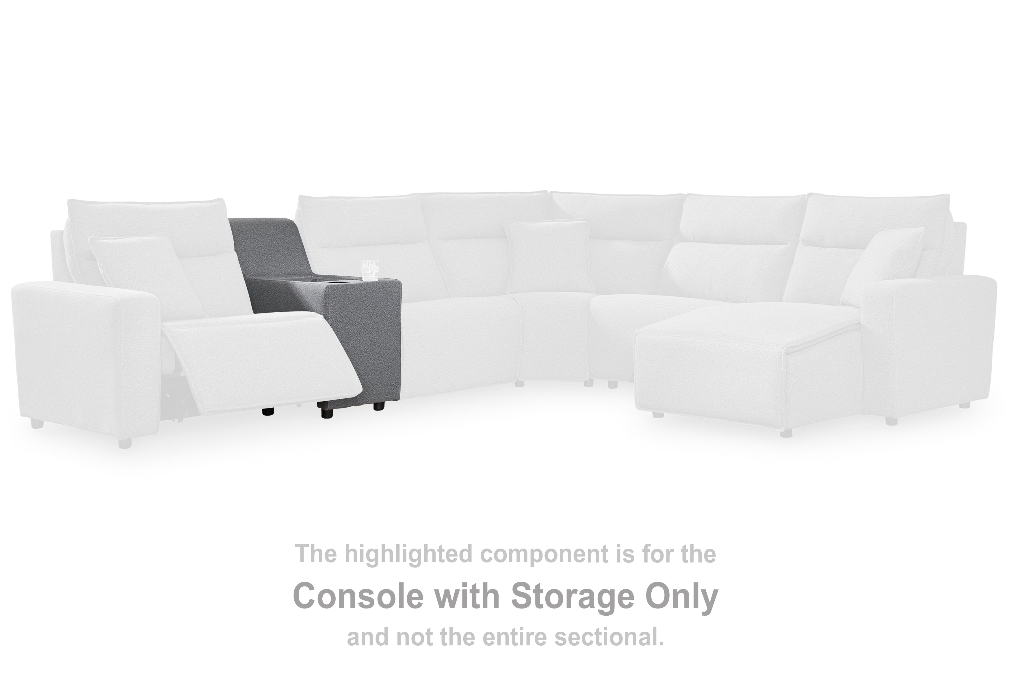 Elite Furniture Outlet - Ashley Furniture - ModMax II Sectional - Console / Salt and Pepper - 6590657
