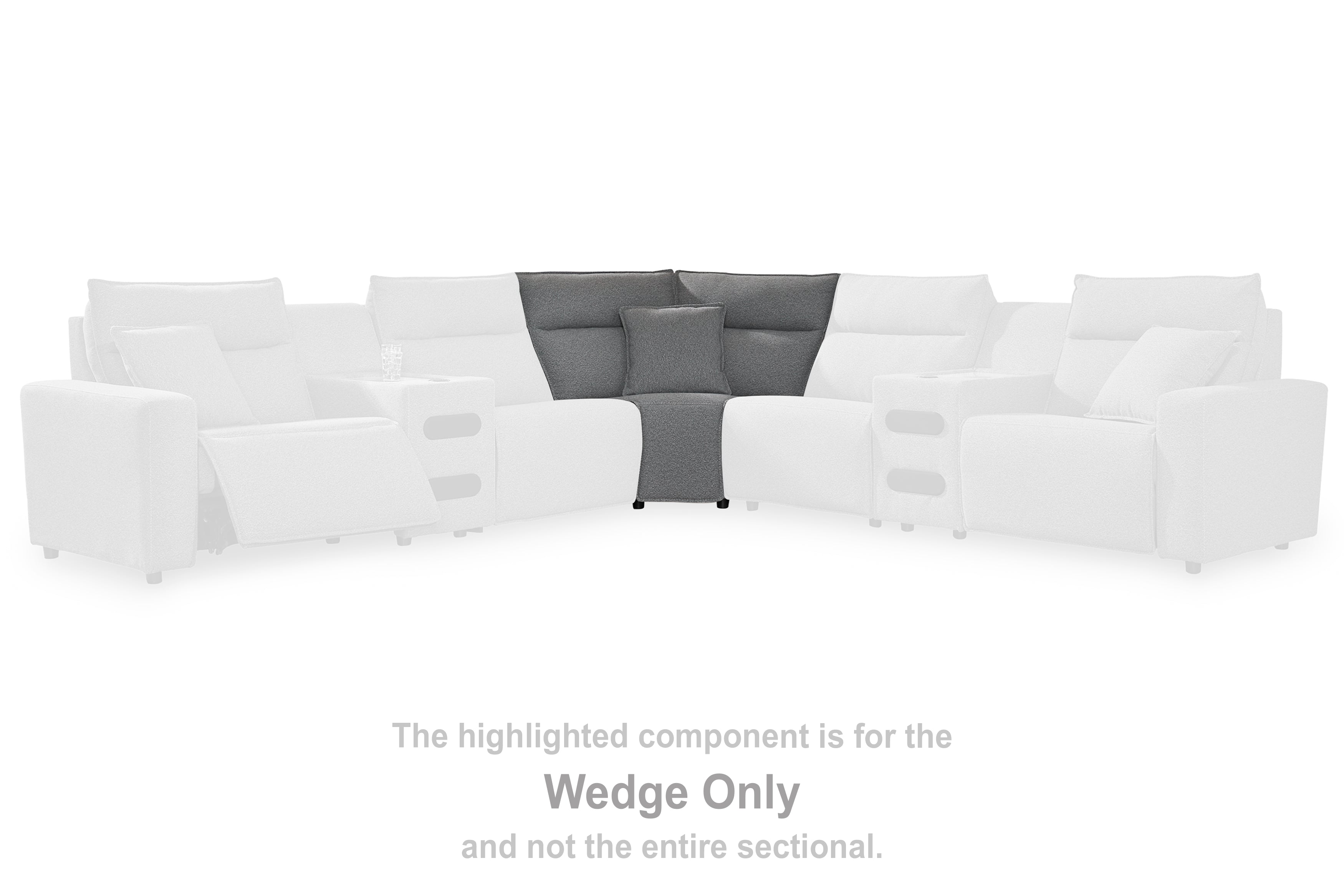 Elite Furniture Outlet - Ashley Furniture - ModMax II Sectional - Wedge / Salt and Pepper - 6590677