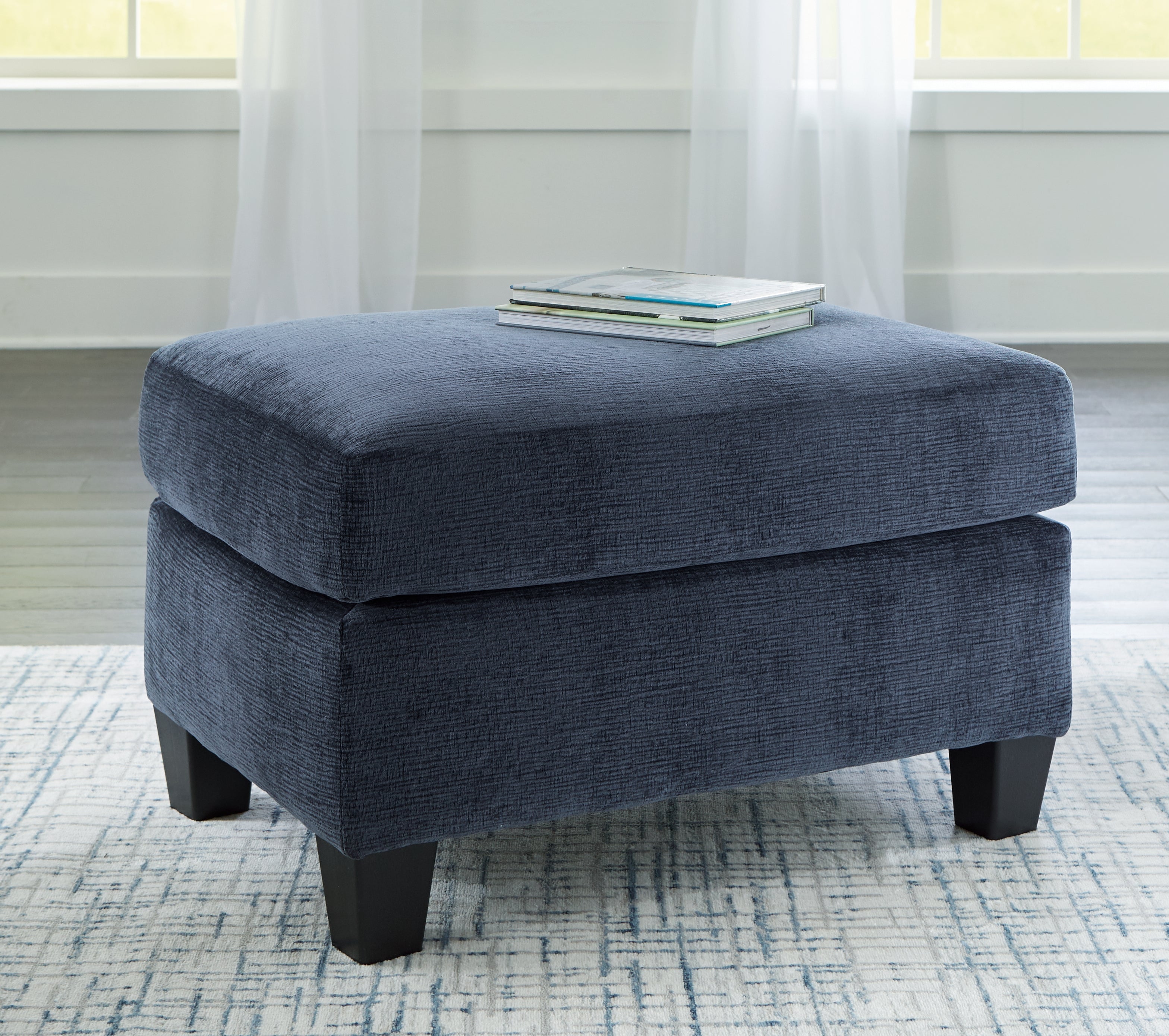 Elite Furniture Outlet - Ashley Furniture - Amity Bay Living Room - Ottoman / Ink - 6720614