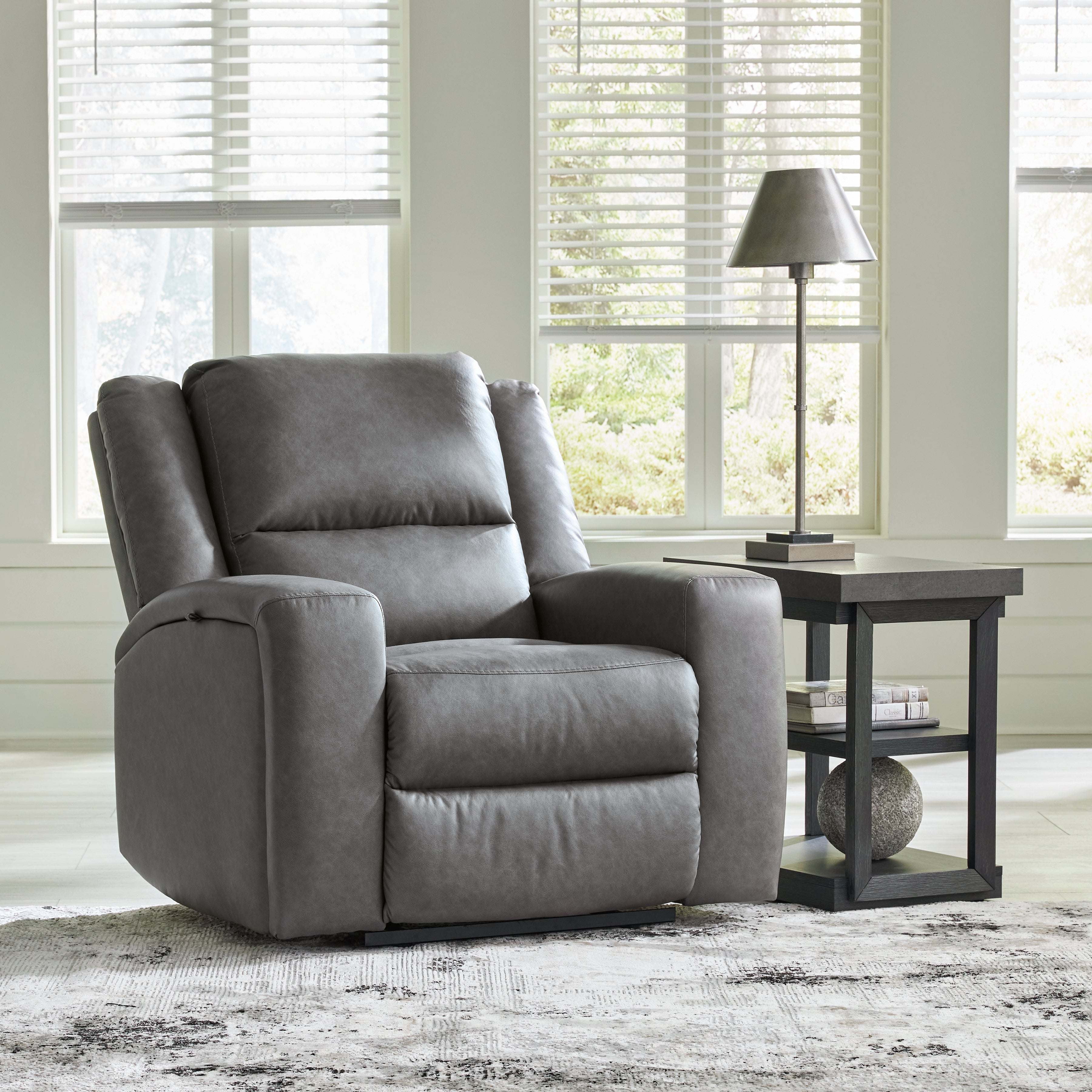 Elite Furniture Outlet - Ashley Furniture - Brixworth Living Room - Zero Wall Recliner / Slate - 6910629