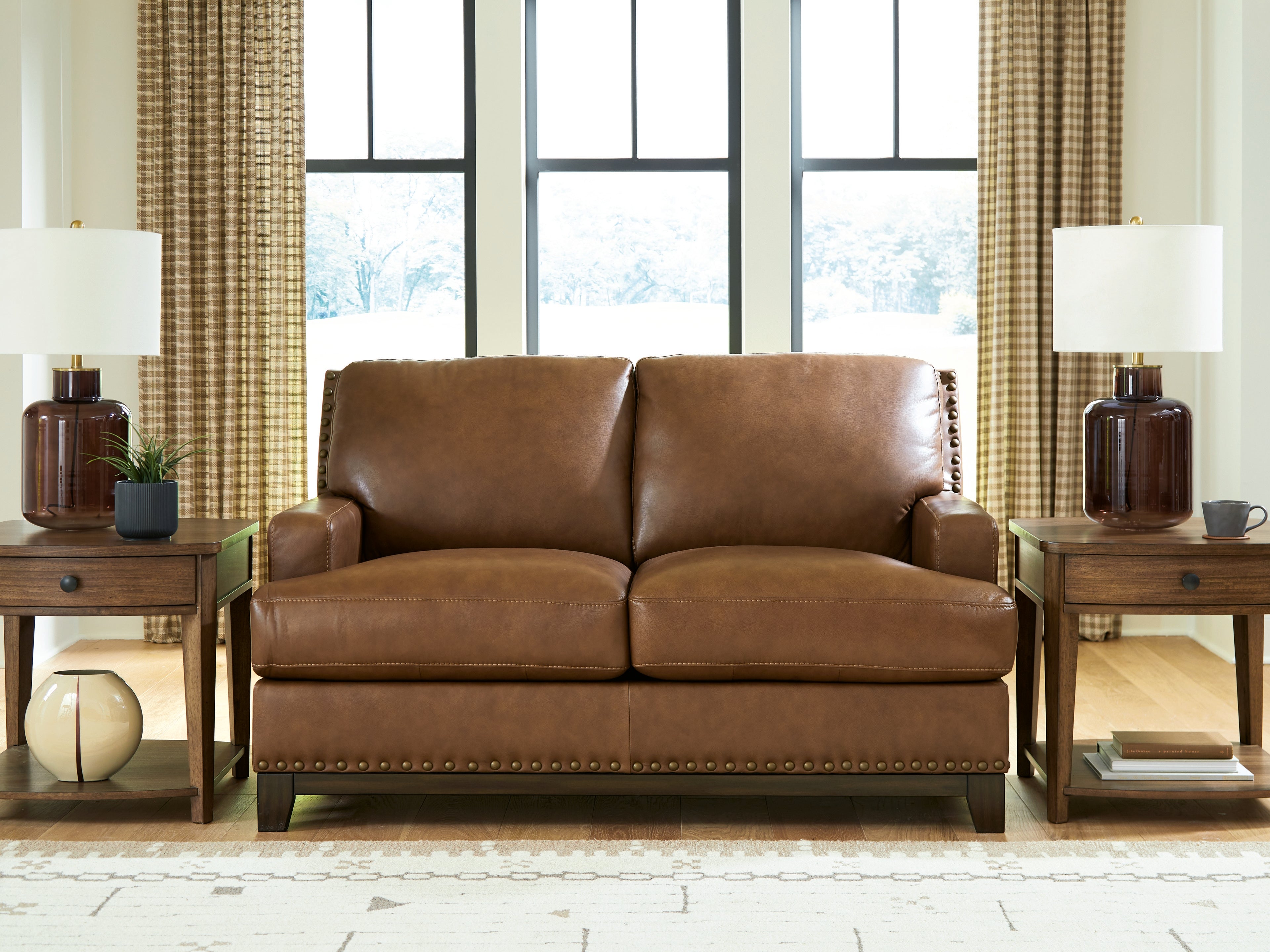 Elite Furniture Outlet - Ashley Furniture - Saonara Living Room - Loveseat / Amber - PC7310935