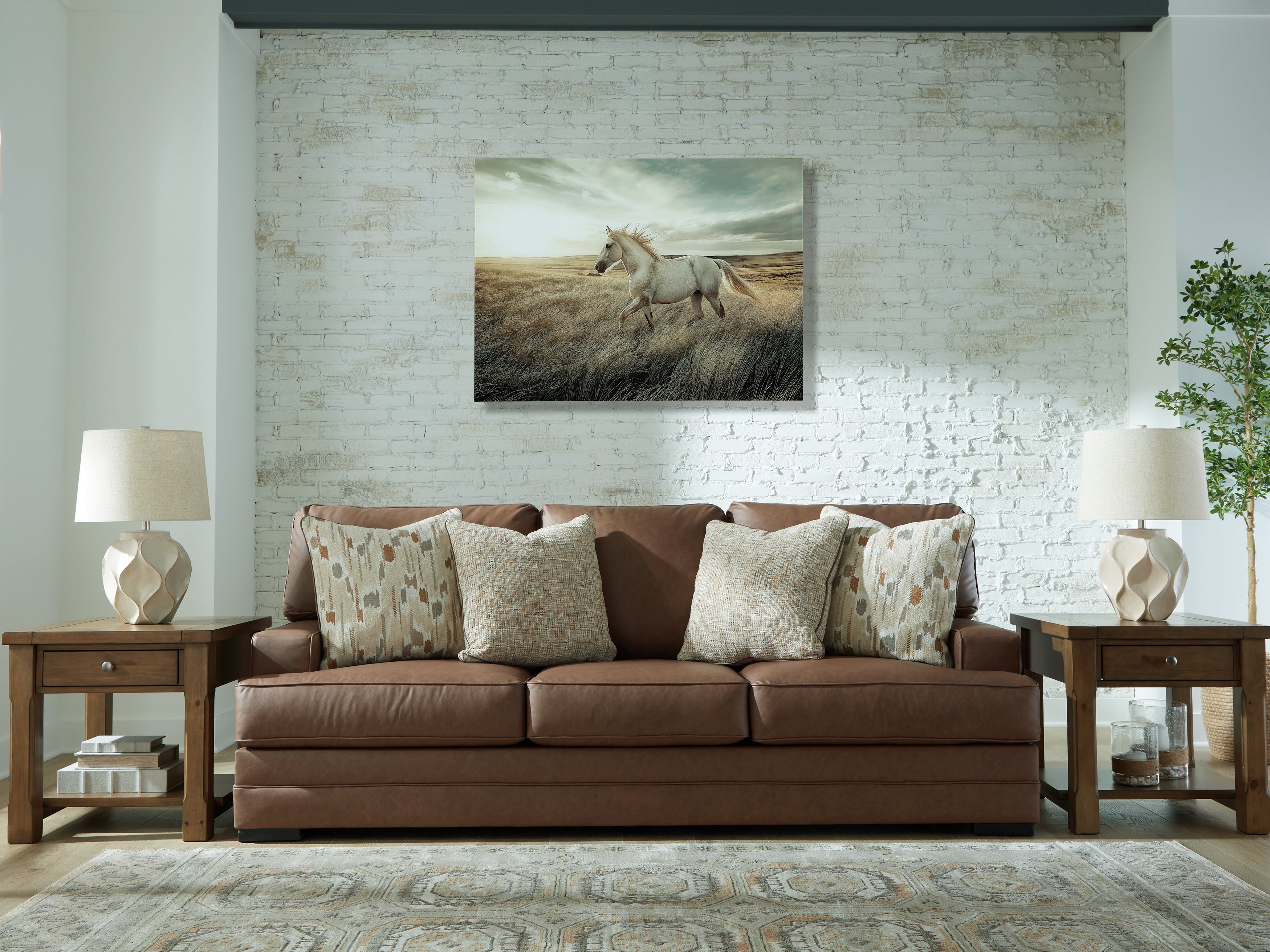 Elite Furniture Outlet - Ashley Furniture - VillaCourt Living Room - Ottoman / Caramel - 7490914