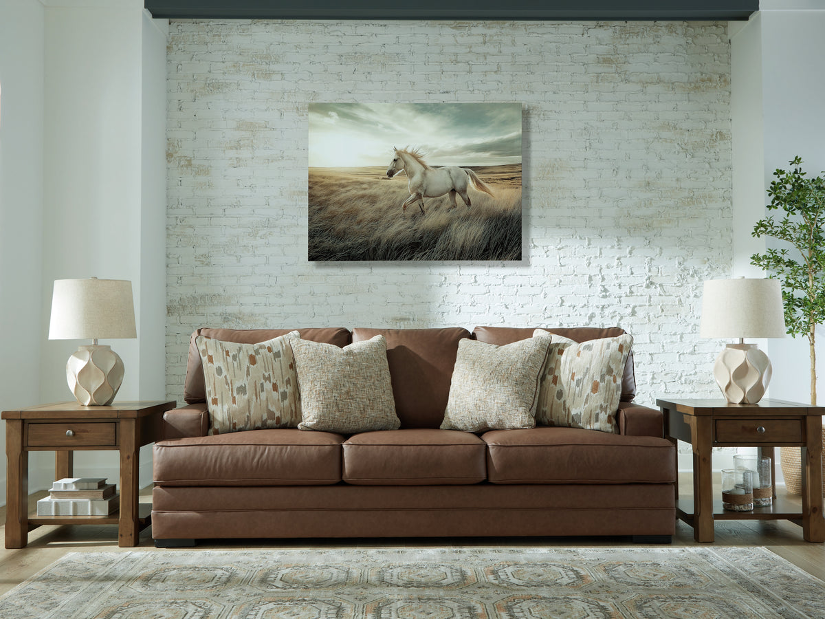 Elite Furniture Outlet - Ashley Furniture - VillaCourt Living Room - Ottoman / Caramel - 7490914