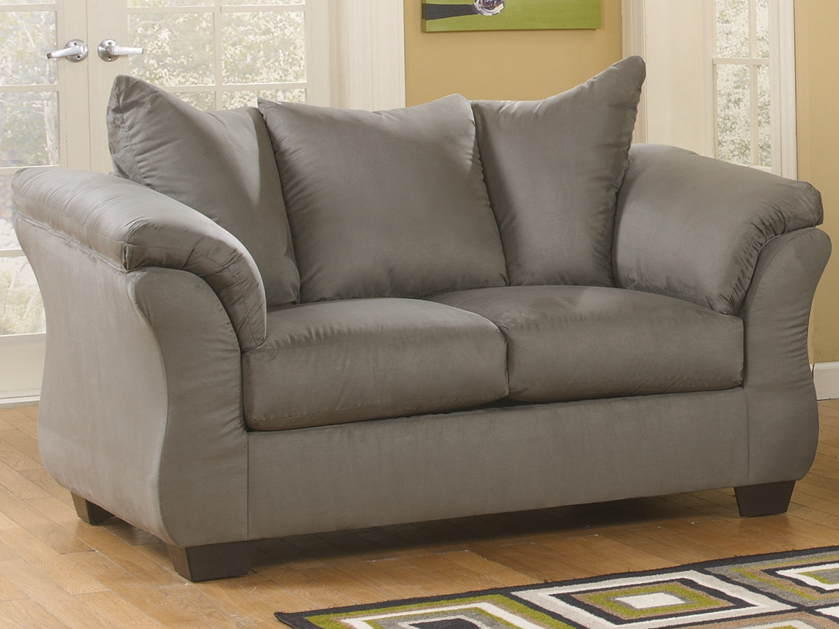 Elite Furniture Outlet - Ashley Furniture - Darcy Living Room - Loveseat / Cobblestone - 7500535