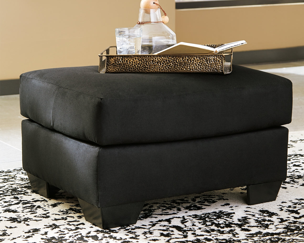 Elite Furniture Outlet - Ashley Furniture - Darcy Living Room - Ottoman / Black - 7500814