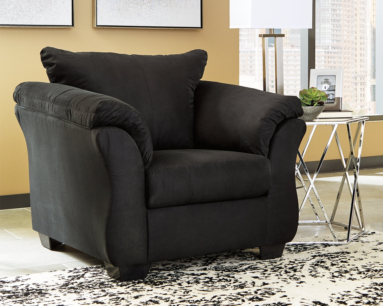Elite Furniture Outlet - Ashley Furniture - Darcy Living Room - Chair / Black - 7500820