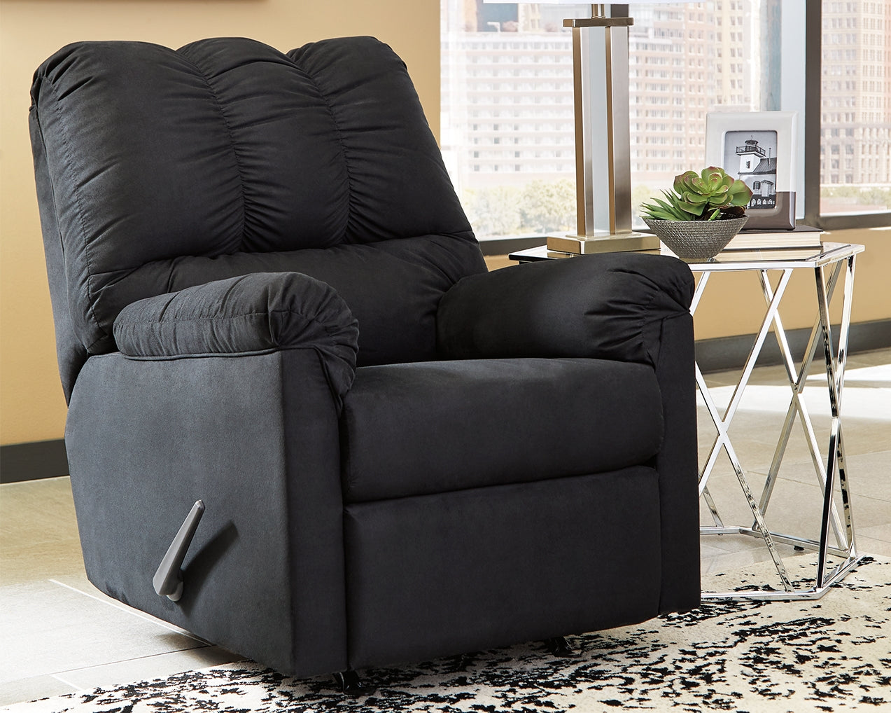 Elite Furniture Outlet - Ashley Furniture - Darcy Living Room - Rocker Recliner / Black - 7500825