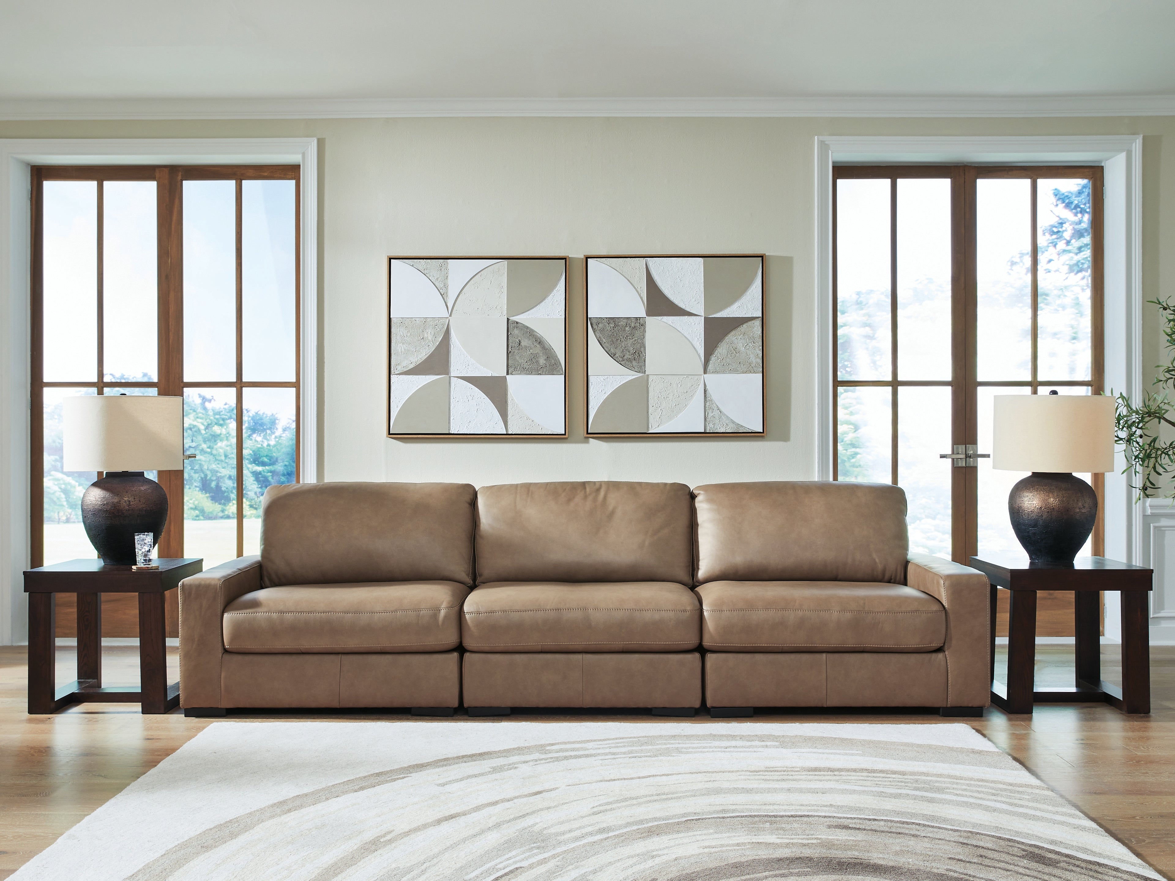 Elite Furniture Outlet - Ashley Furniture - Veronella Sectional - RAF 3-Piece Sectional Sofa / Sahara - 76106S2