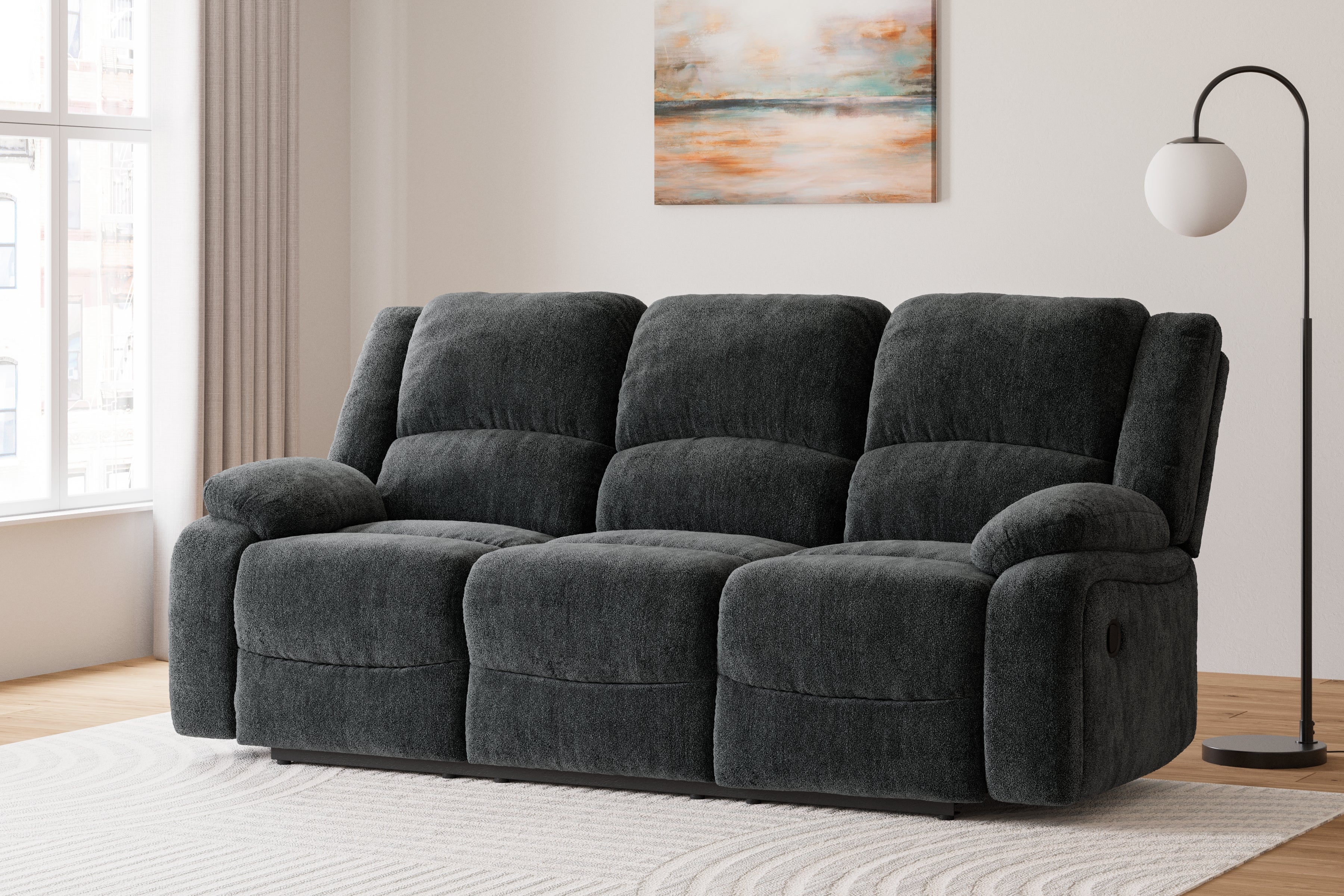 Elite Furniture Outlet - Ashley Furniture - Draycoll Living Room - Reclining Sofa / Slate - 7650488