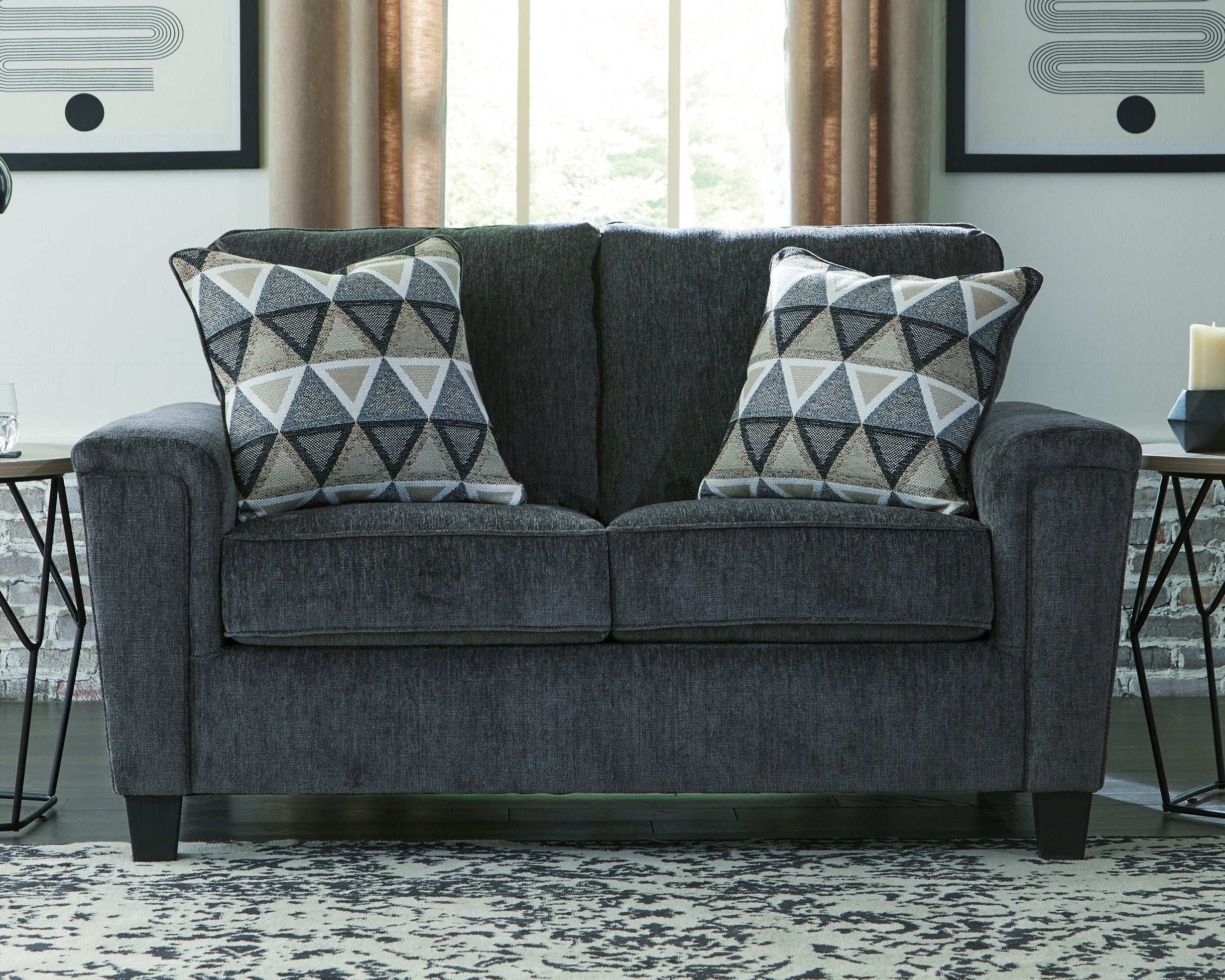 Elite Furniture Outlet - Ashley Furniture - Abinger Living Room - Loveseat / Smoke - 8390535