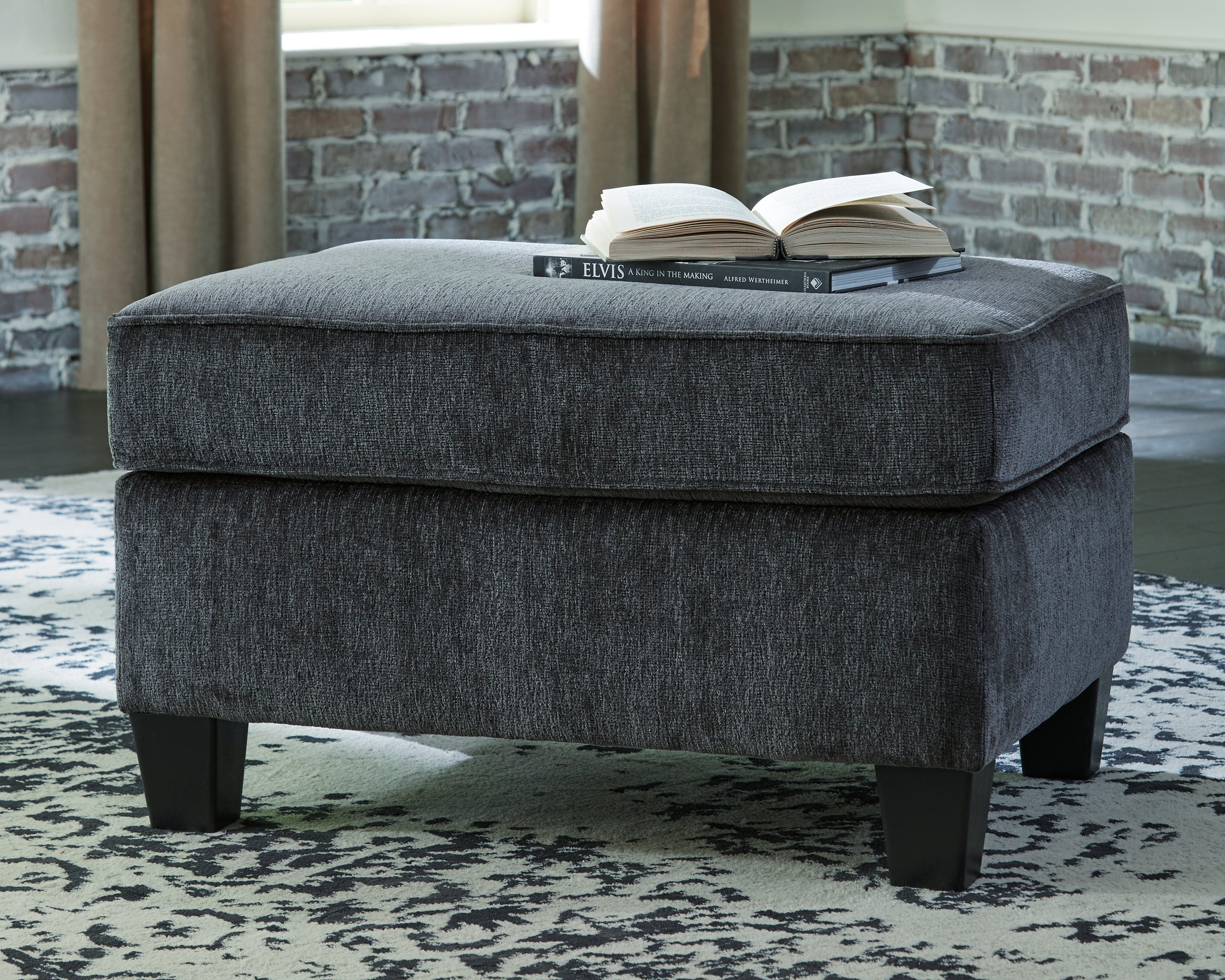Elite Furniture Outlet - Ashley Furniture - Abinger Living Room - Ottoman / Smoke - 8390514