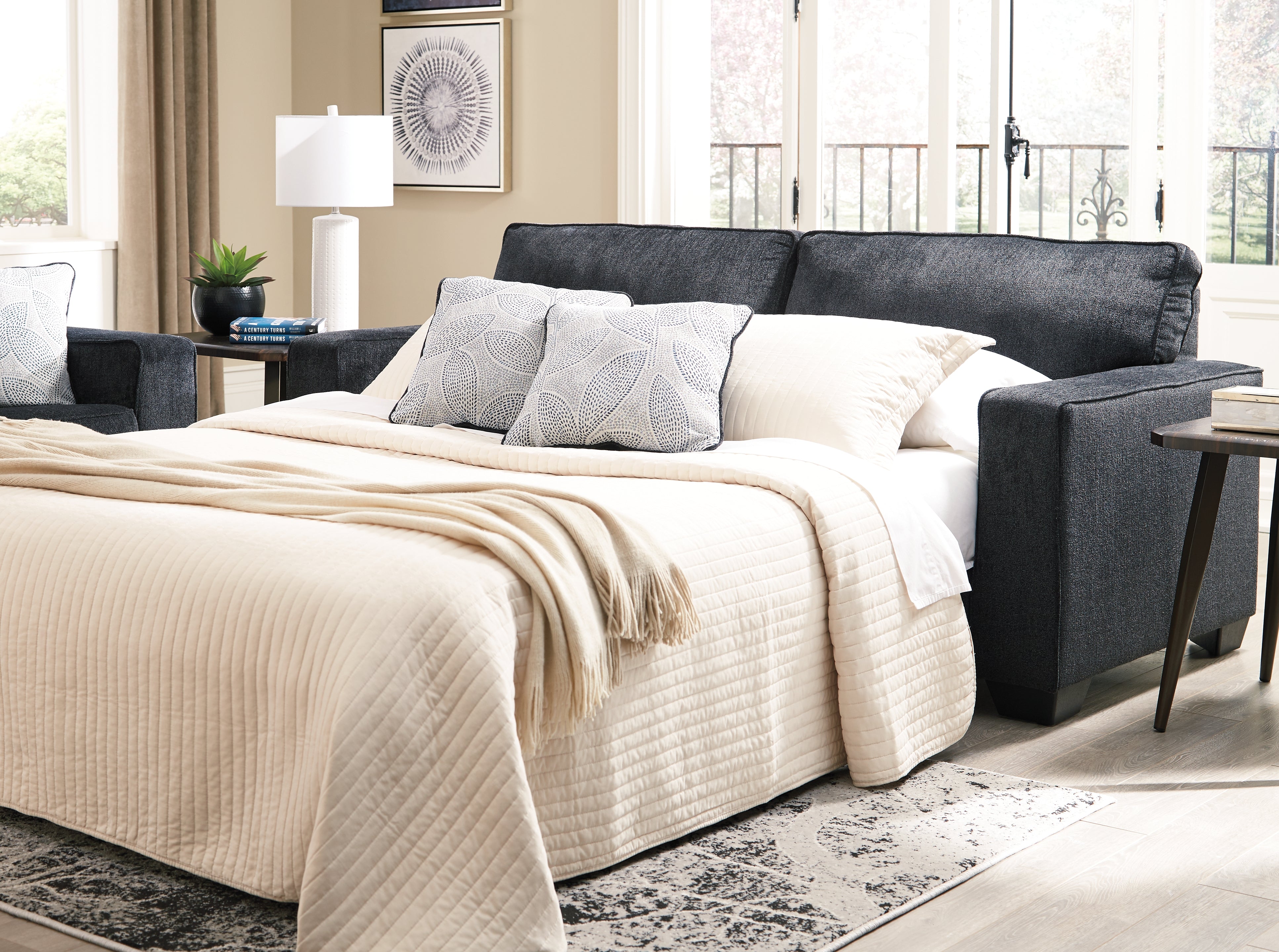 Elite Furniture Outlet - Ashley Furniture - Altari Living Room - Queen Sofa Sleeper / Slate - 8721339
