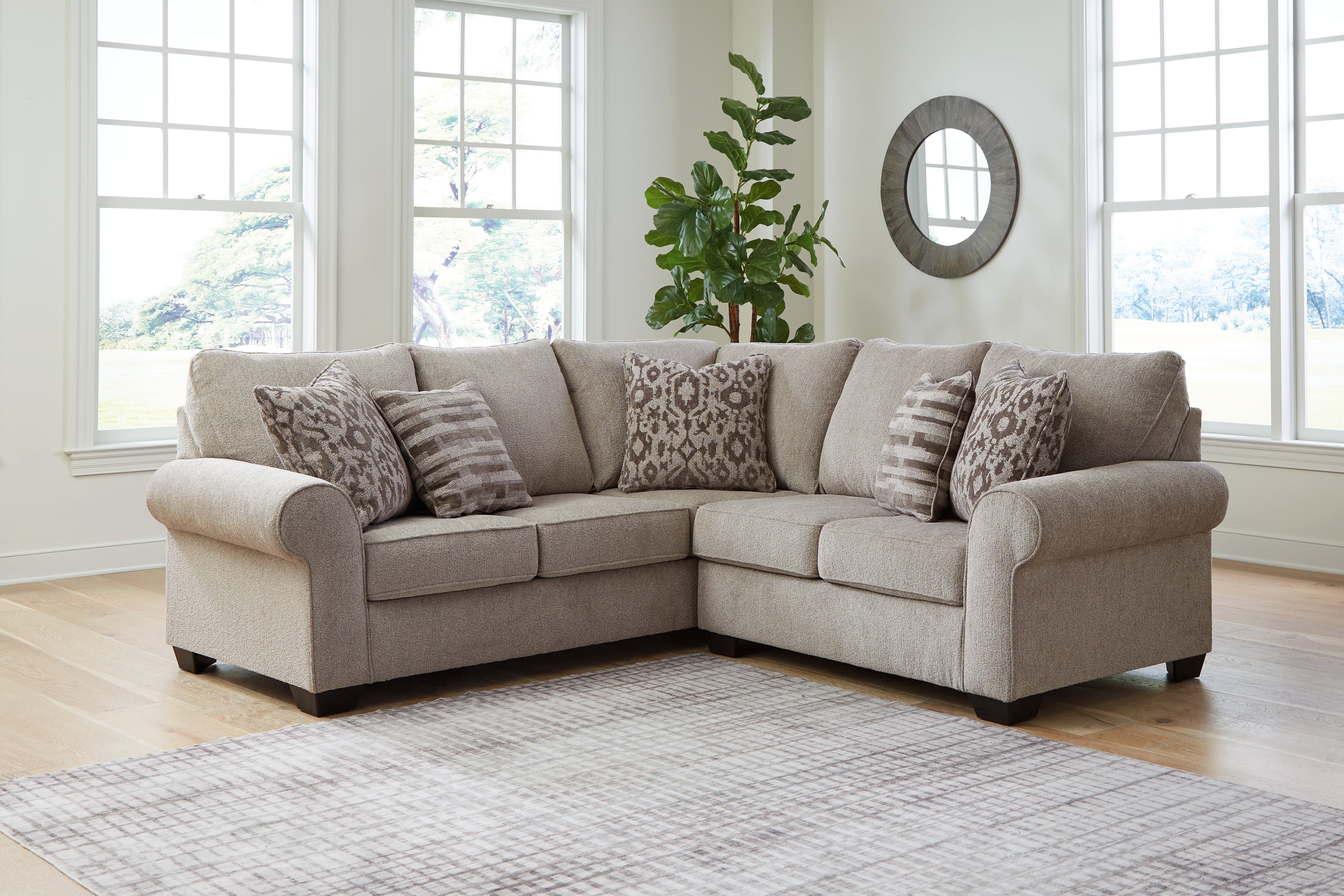 Elite Furniture Outlet - Ashley Furniture - Claireah Sectional - LAF 2-Piece Sectional / Umber - 90603S1