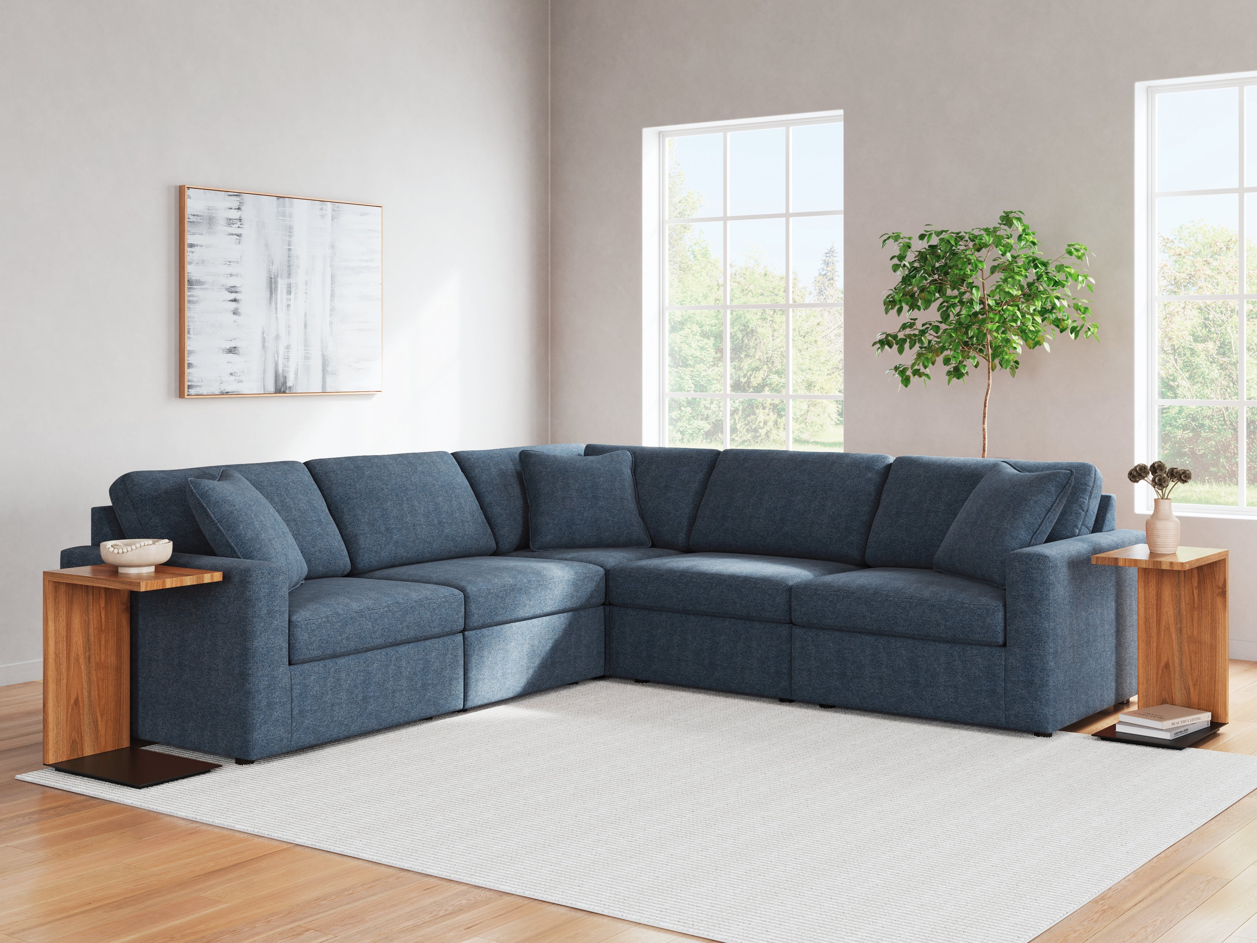 Elite Furniture Outlet - Ashley Furniture - Modmax Sectional - RAF 5-Piece Sectional / Ink - 92101S6