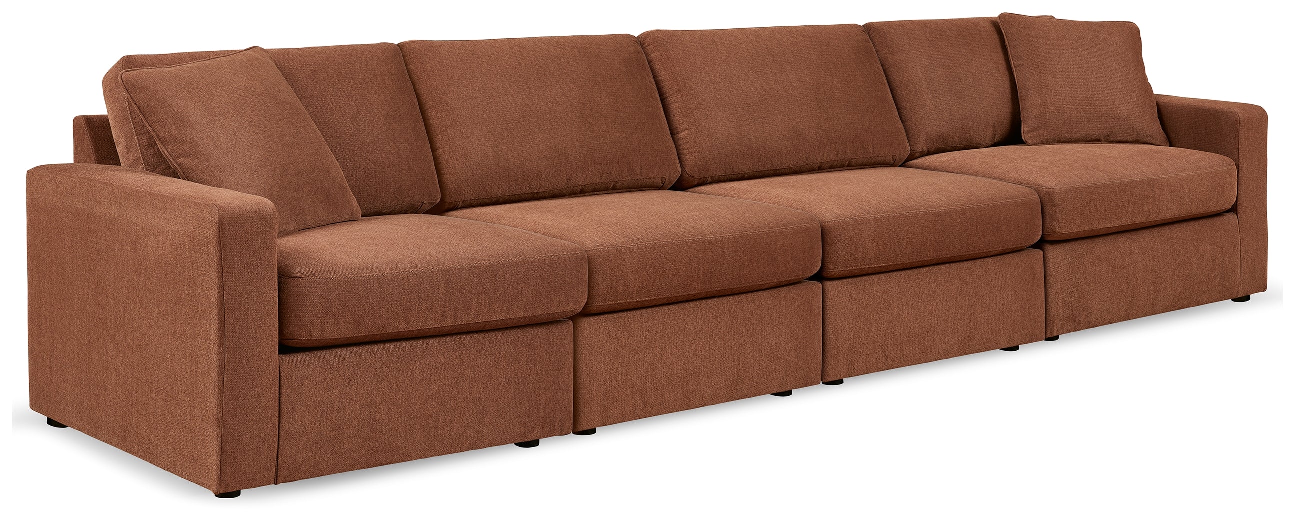 Elite Furniture Outlet - Ashley Furniture - Modmax Sectional - RAF 4-Piece Sectional / Spice - 92102S10