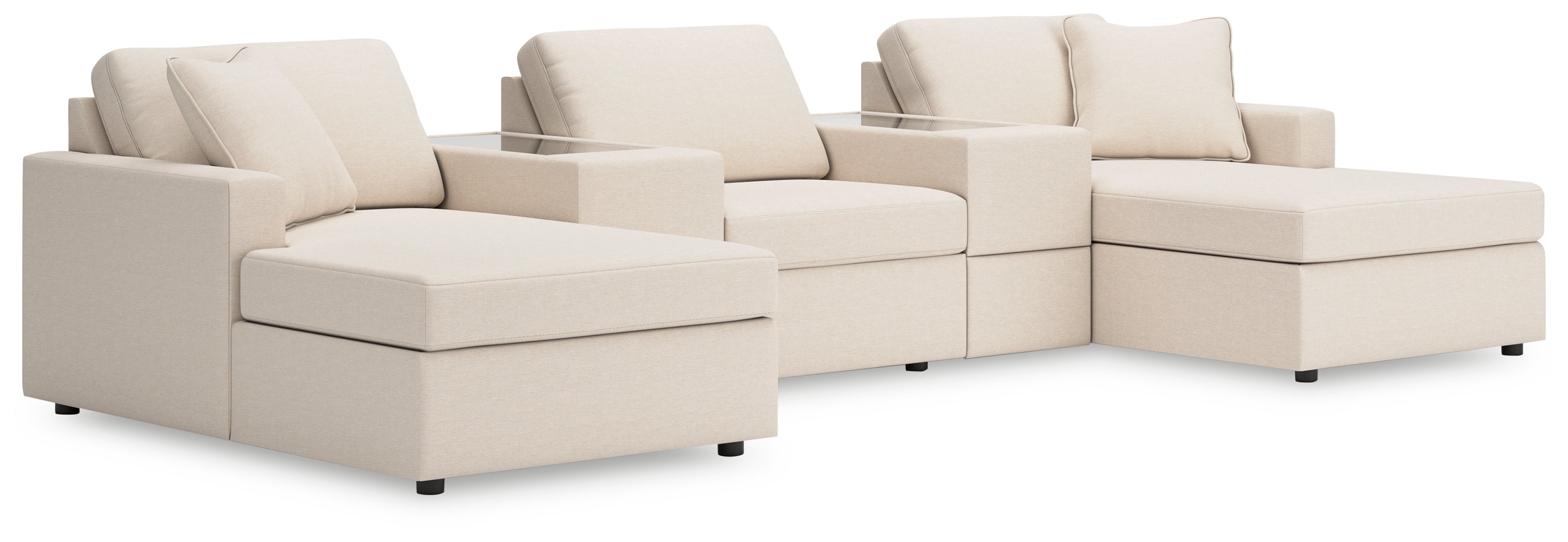 Elite Furniture Outlet - Ashley Furniture - Modmax Sectional - RAF 5-Piece Pit Sectional / Oyster - 92103S44