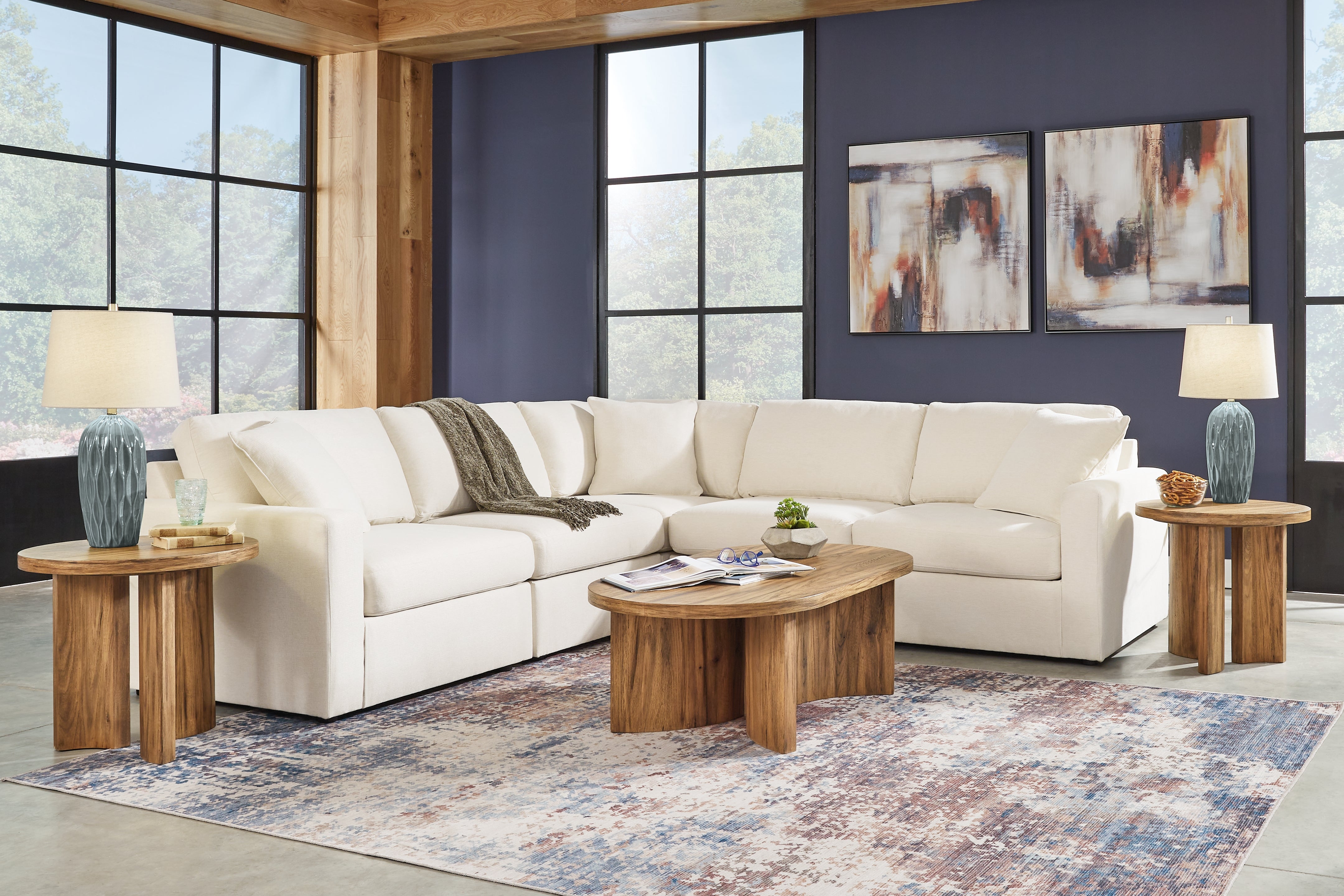 Elite Furniture Outlet - Ashley Furniture - Modmax Sectional - RAF 5-Piece Sectional / Oyster - 92103S6