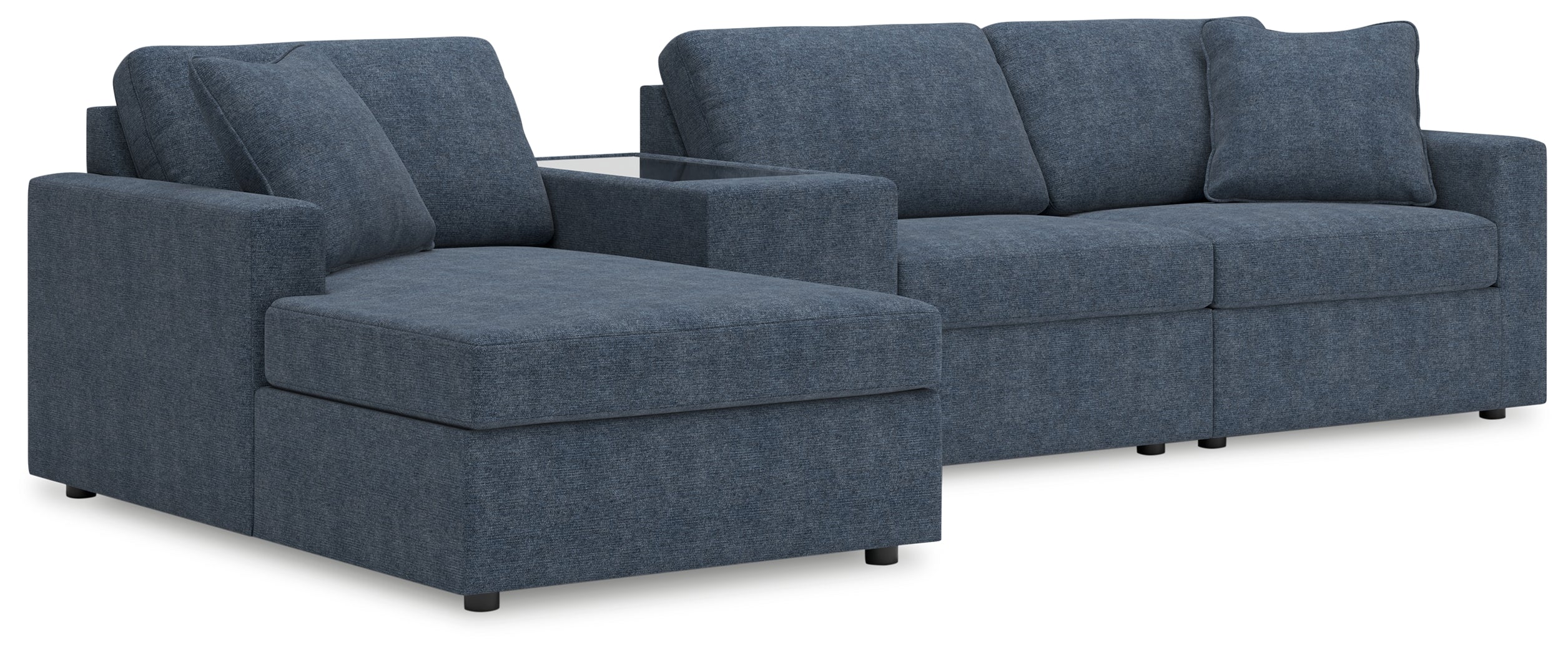 Elite Furniture Outlet - Ashley Furniture - Modmax Sectional - RAF 4-Piece Sectional with Chaise / Ink - 92121S41