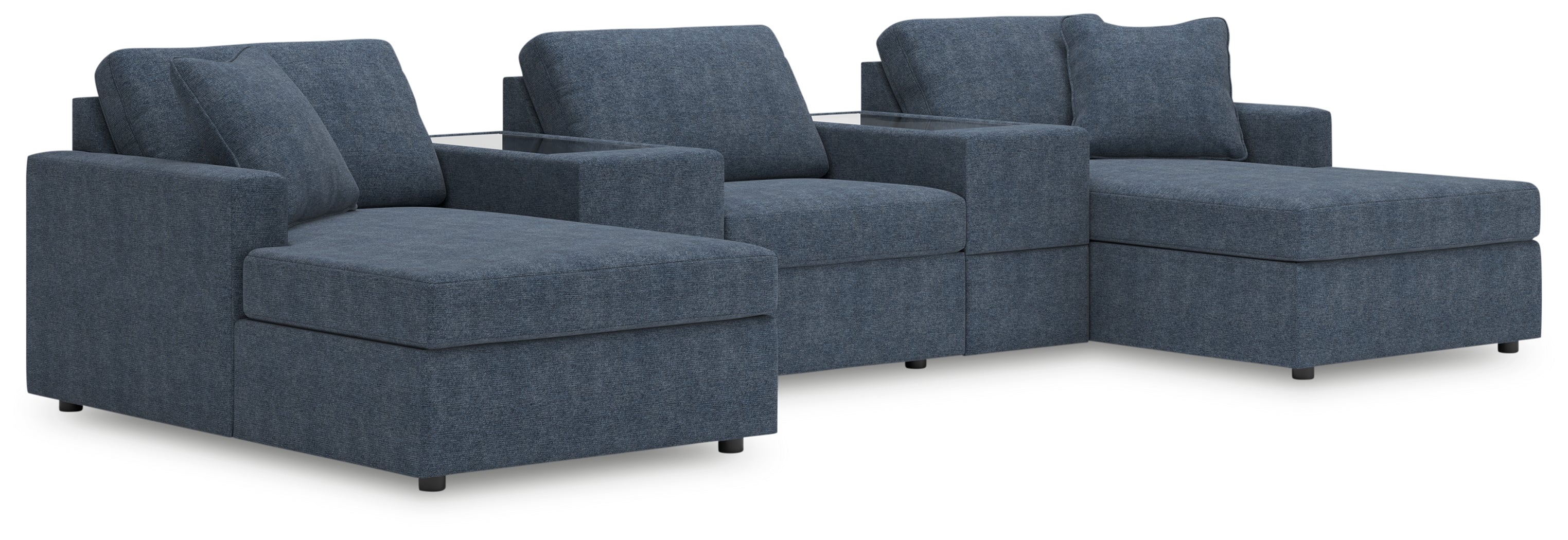 Elite Furniture Outlet - Ashley Furniture - Modmax Sectional - RAF 5-Piece Pit Sectional / Ink - 92121S44