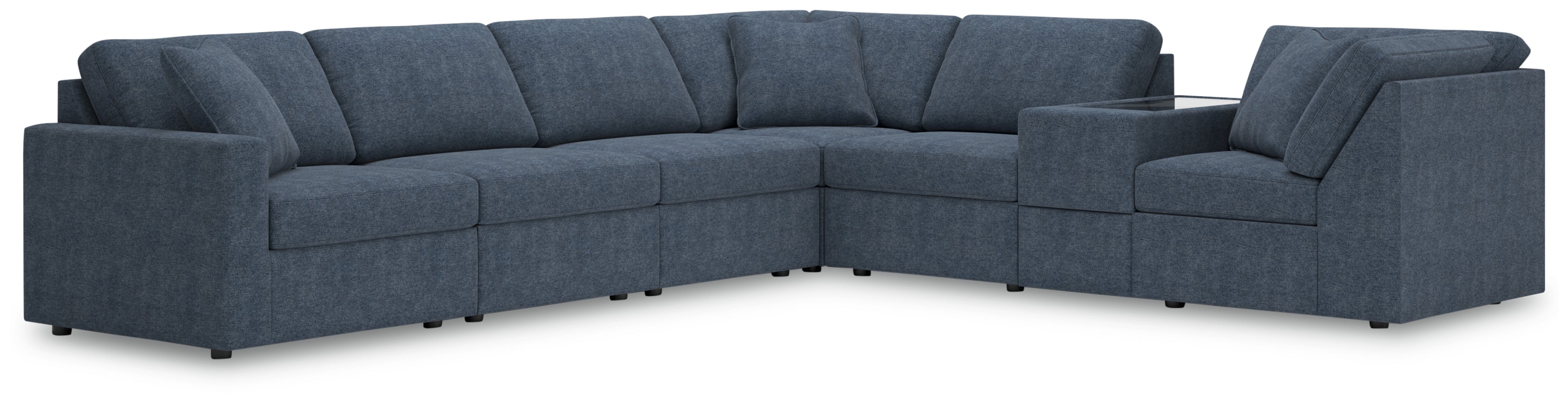 Elite Furniture Outlet - Ashley Furniture - Modmax Sectional - RAF 7-Piece Sectional / Ink - 92121S33
