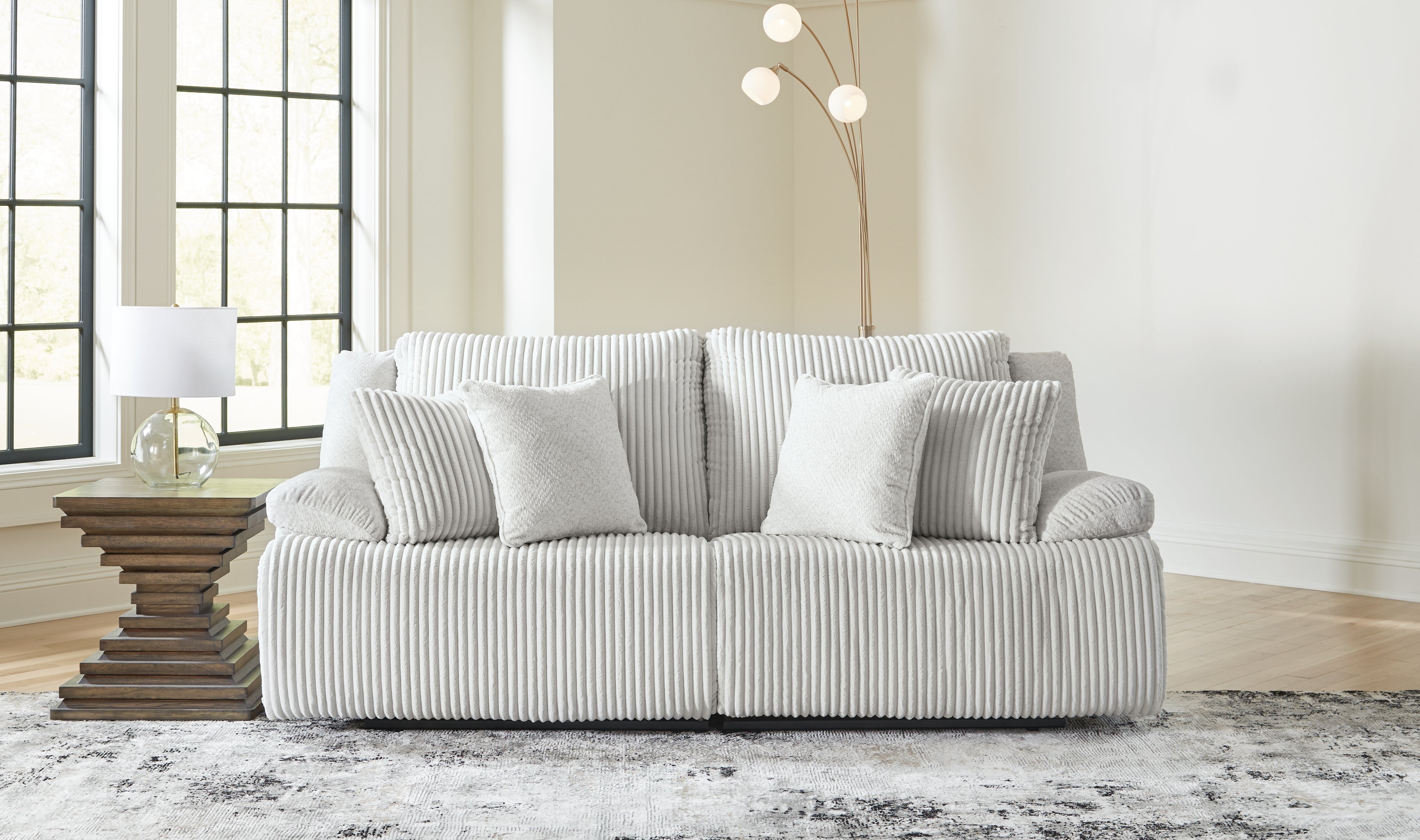 Elite Furniture Outlet - Ashley Furniture - Top Tier Sectional - 2-Piece Sectional Loveseat / Alloy - 92706S9