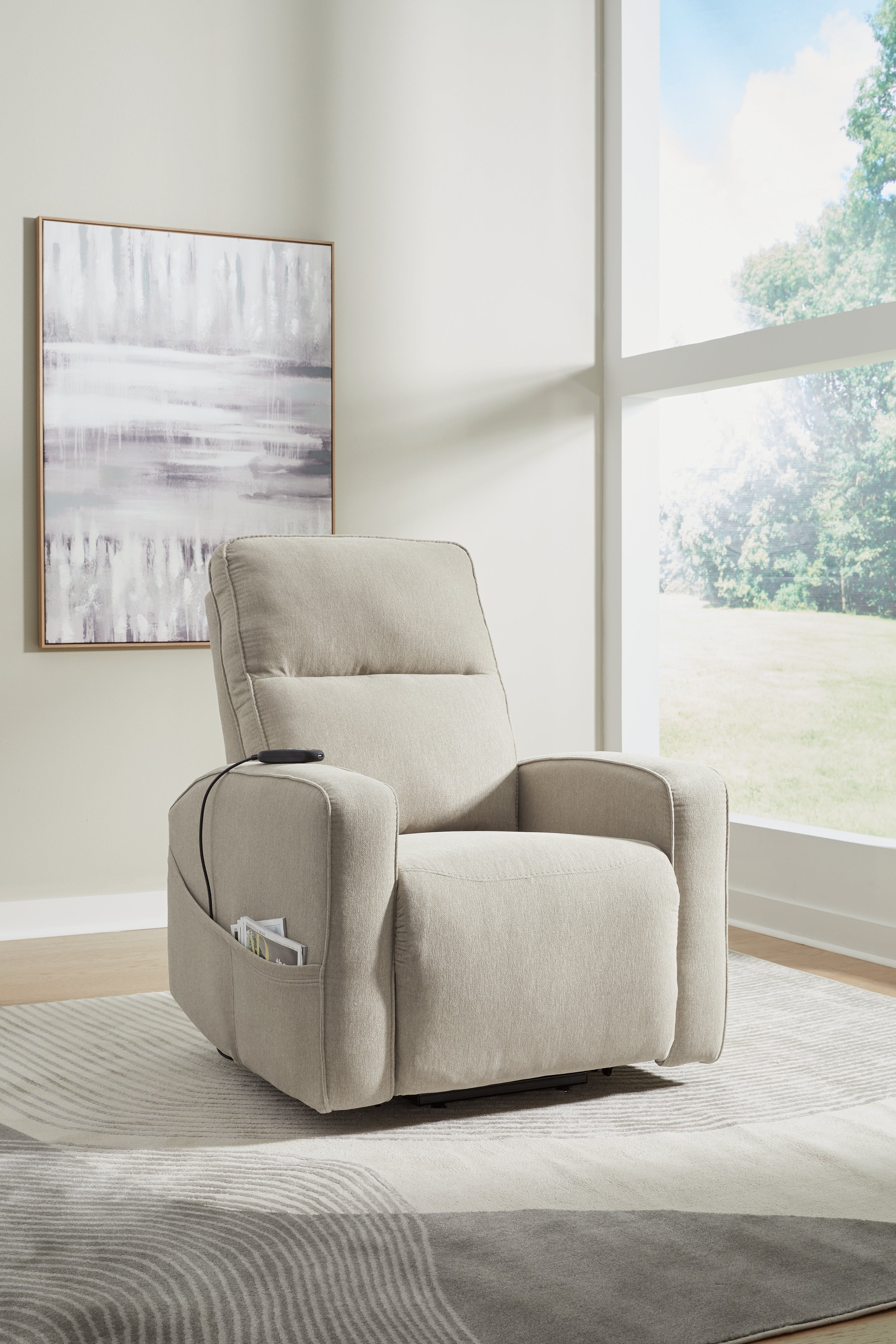 Elite Furniture Outlet - Ashley Furniture - Starganza Living Room - Power Lift Recliner / Smoke - 9370512
