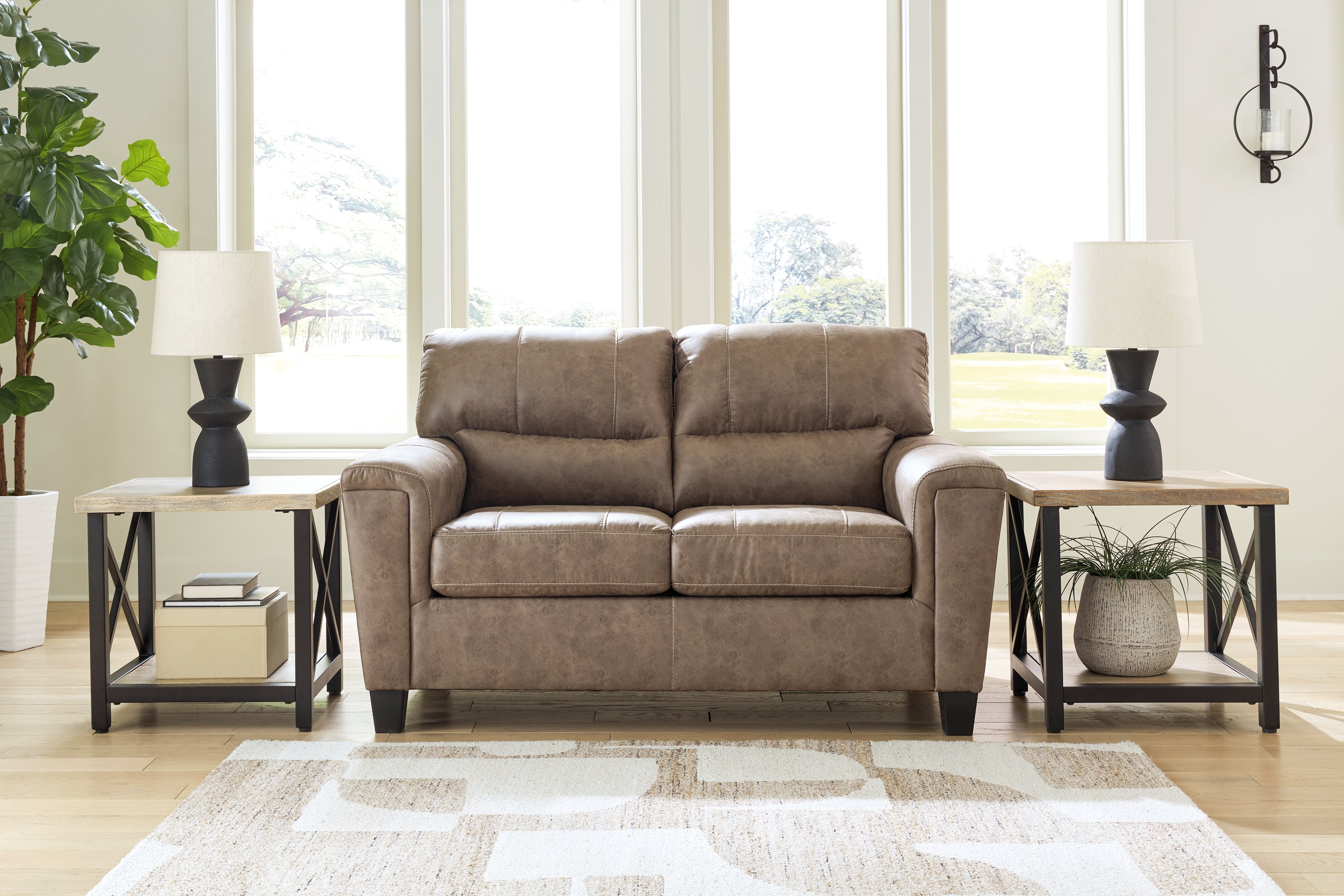 Elite Furniture Outlet - Ashley Furniture - Navi Living Room - Loveseat / Fossil - 9400435