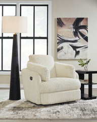 Elite Furniture Outlet - Ashley Furniture - Tie-Breaker Living Room - Swivel Glider Recliner / Ivory - 9490261