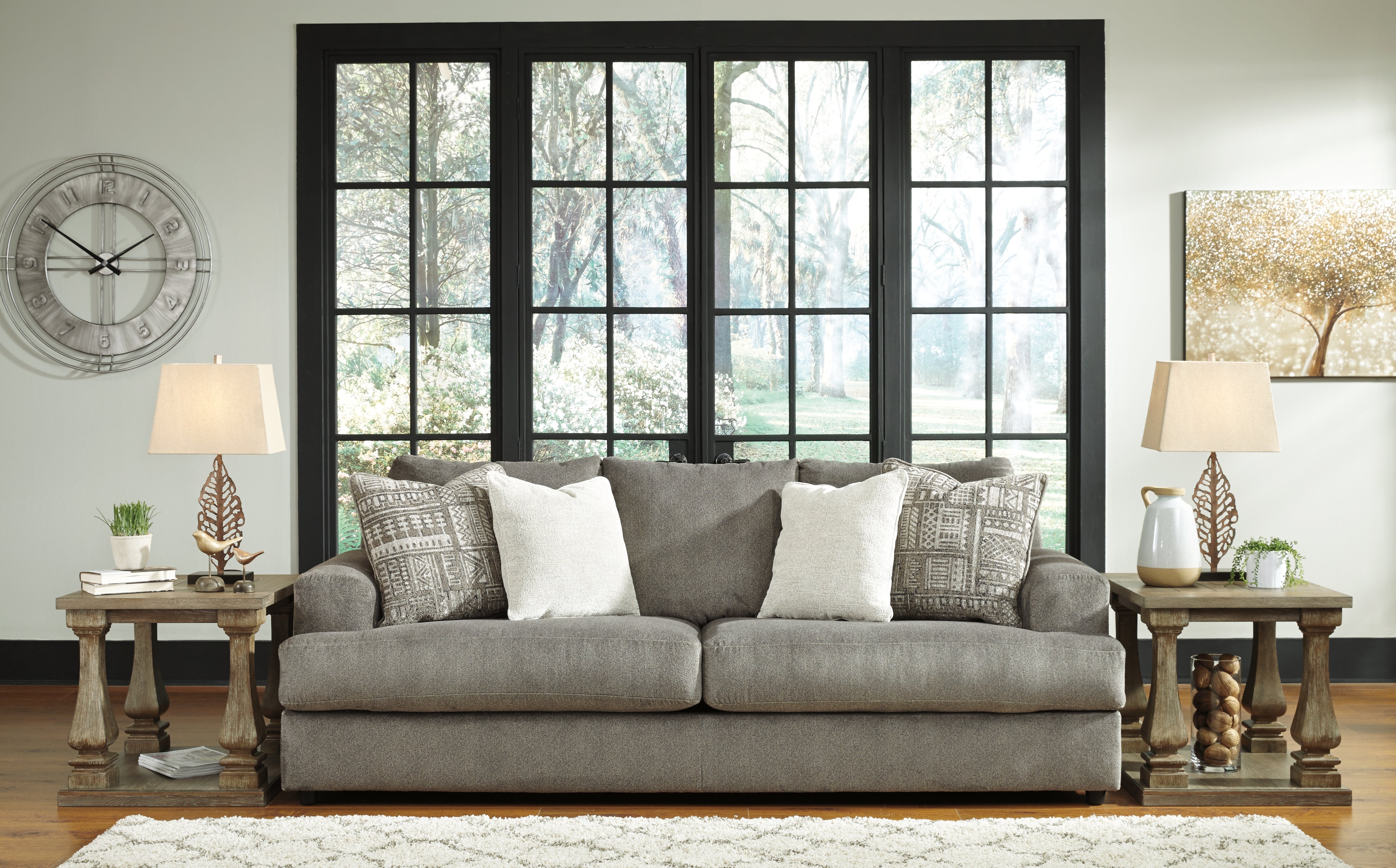 Elite Furniture Outlet - Ashley Furniture - Soletren Living Room - Sofa / Ash - 9510338