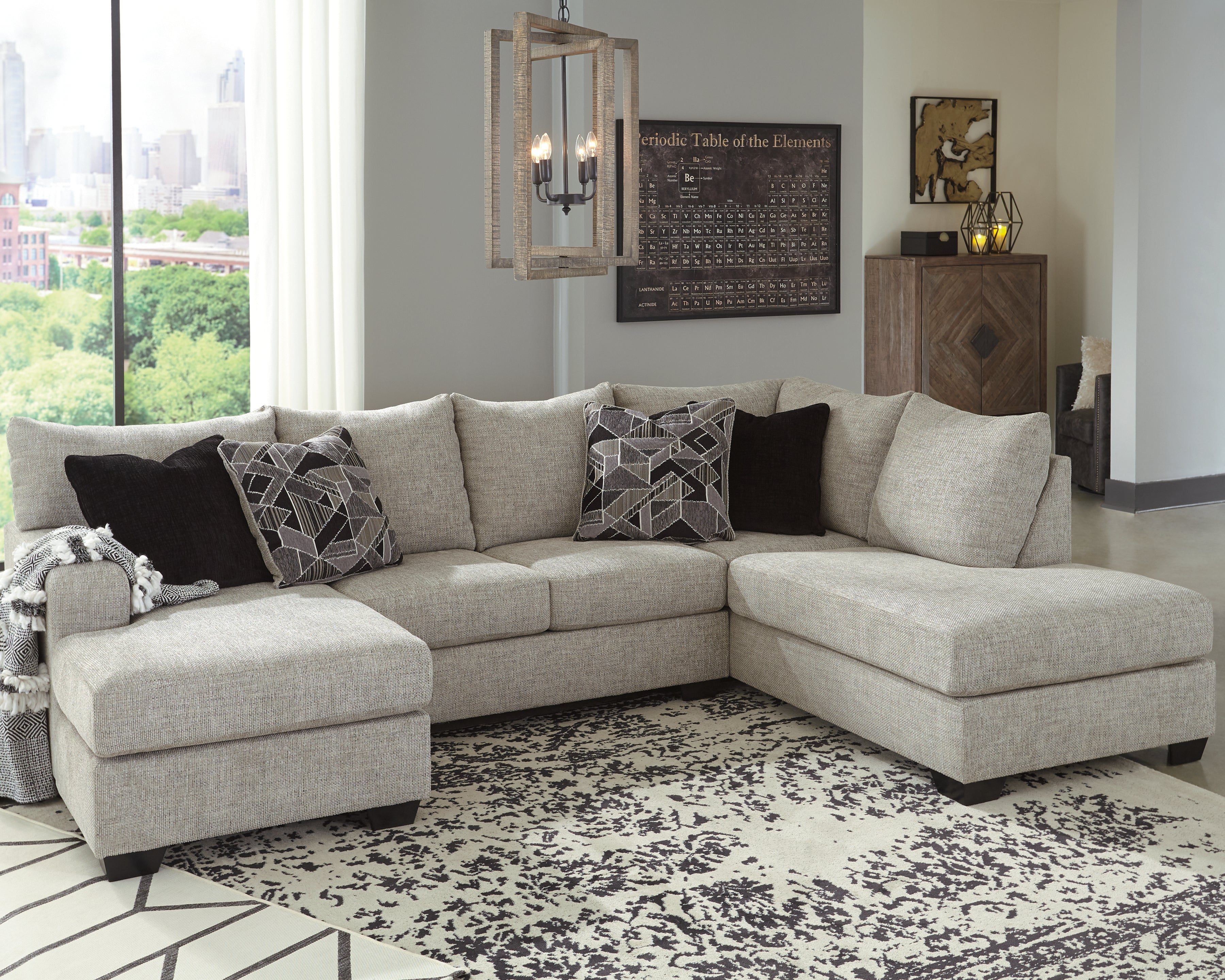 Elite Furniture Outlet - Ashley Furniture - Megginson Sectional - LAF 2-Piece Sectional with Chaise / Storm - 96006S1