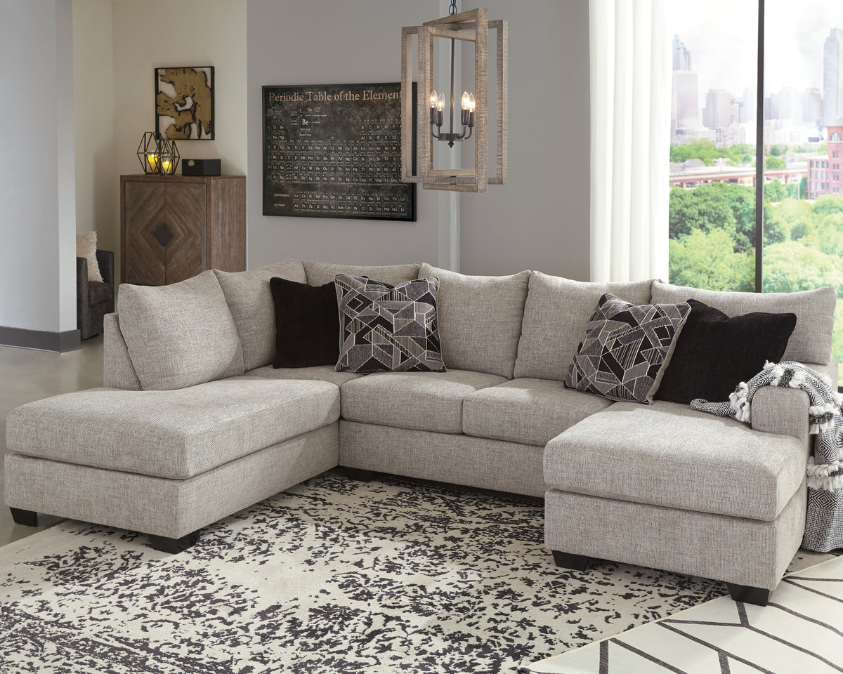 Elite Furniture Outlet - Ashley Furniture - Megginson Sectional - LAF 2-Piece Sectional with Chaise / Storm - 96006S1