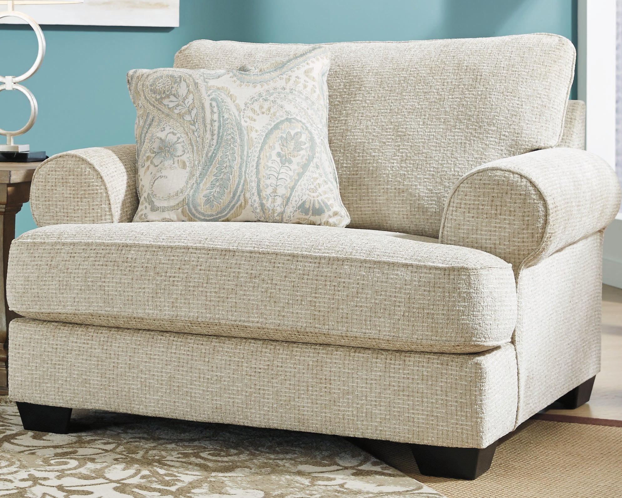 Elite Furniture Outlet - Ashley Furniture - Monaghan Living Room - Chair and a Half / Sandstone - 9620523